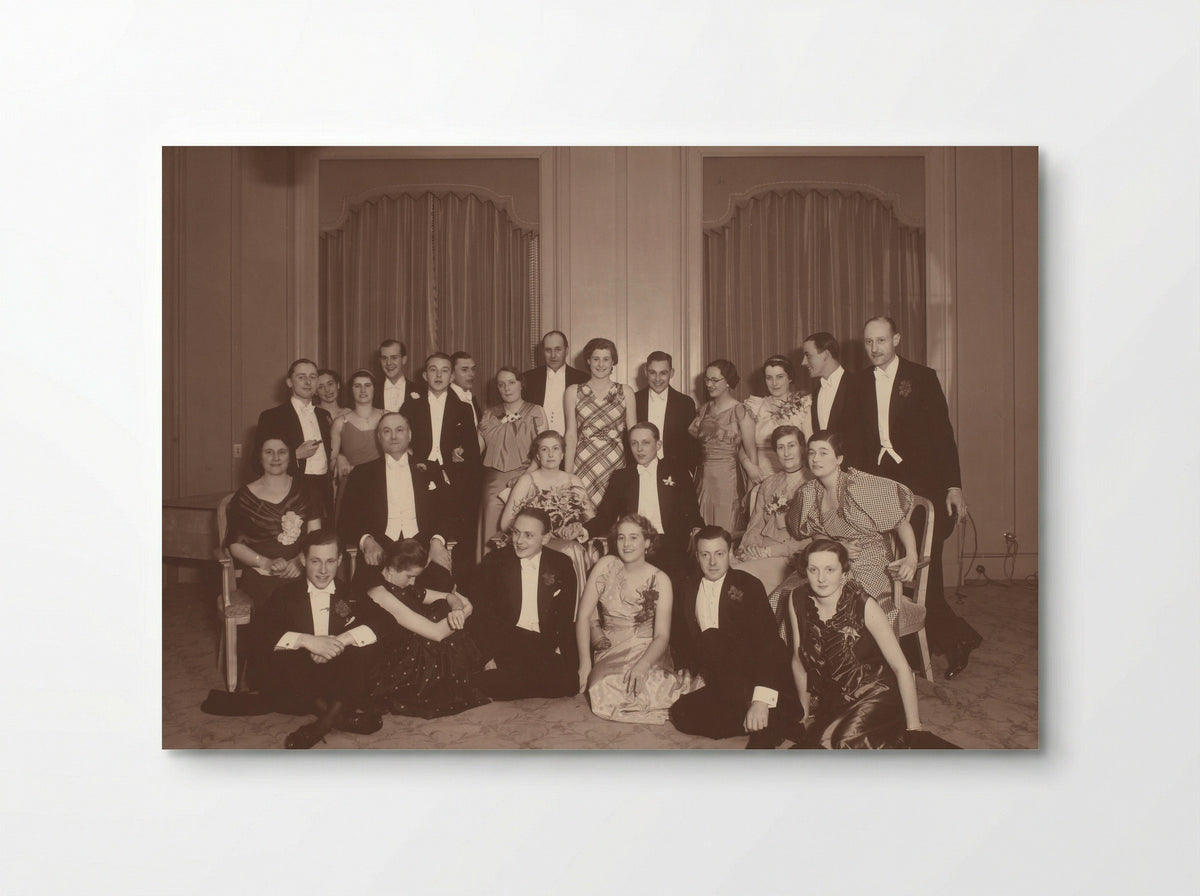 Group Portrait at a Formal Gathering - Eva Charlotte Pennink-Boelen - Poster