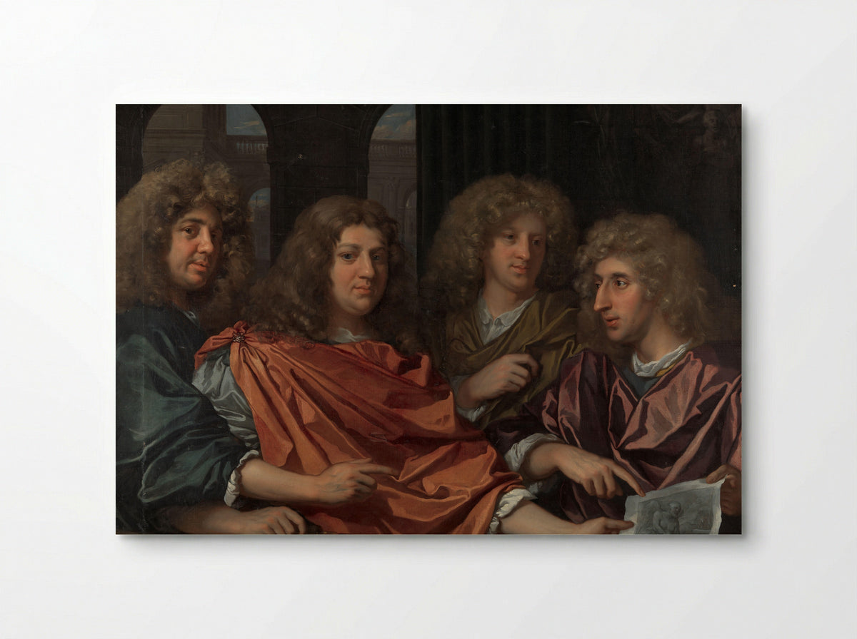 Group Portrait of Four Artists - Monogrammist GF - Poster