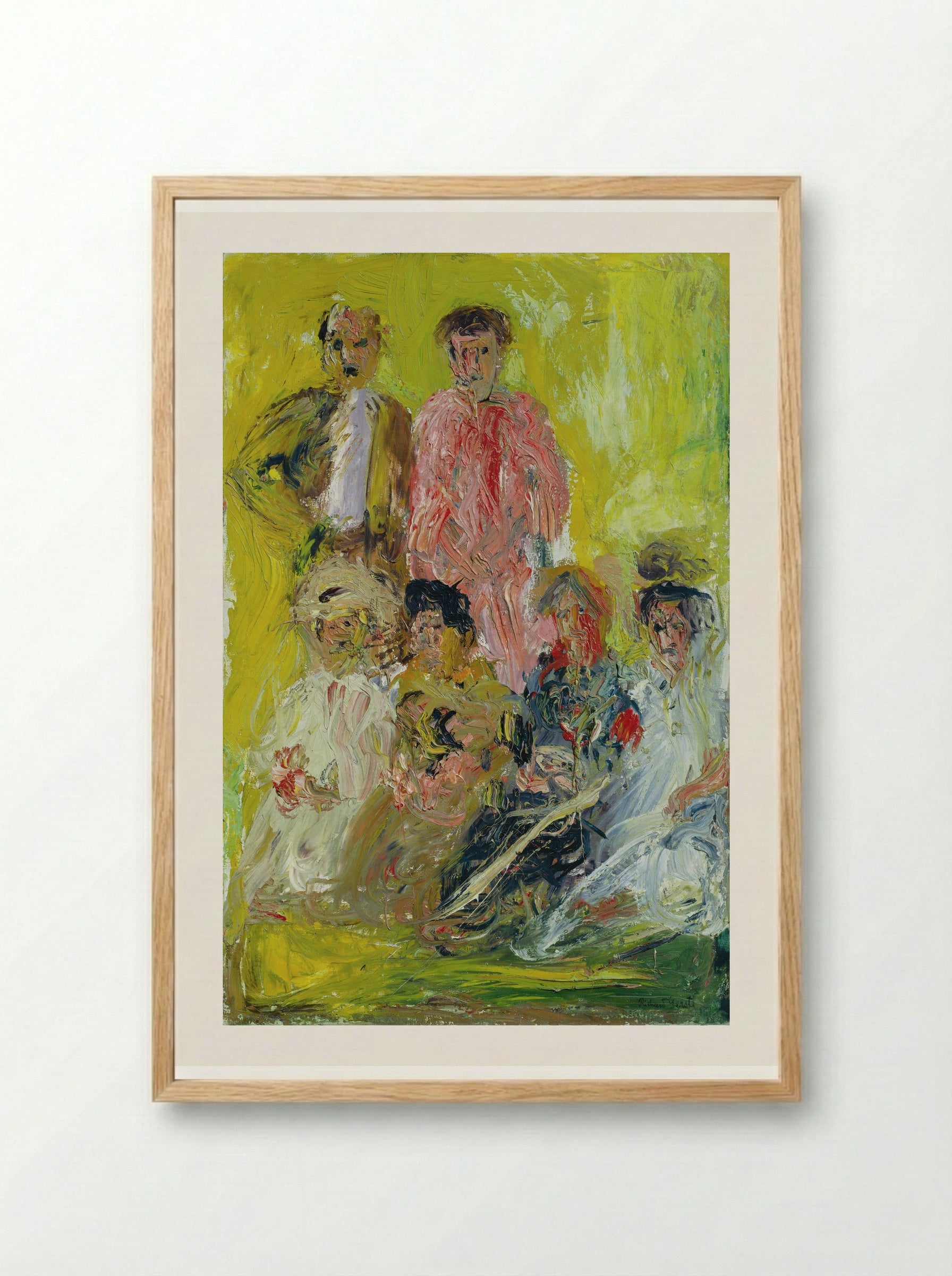 Group Portrait with Schönberg - Richard Gerstl - Framed Print Wood