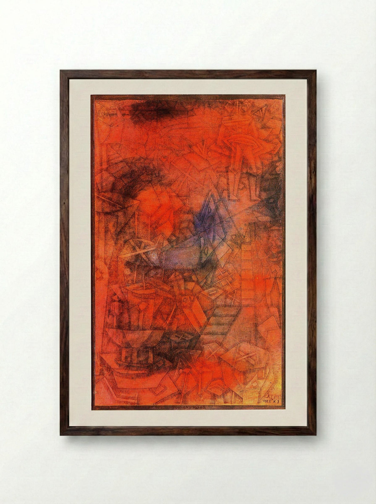 Groynes - Paul Klee - Framed Print Dark Wood