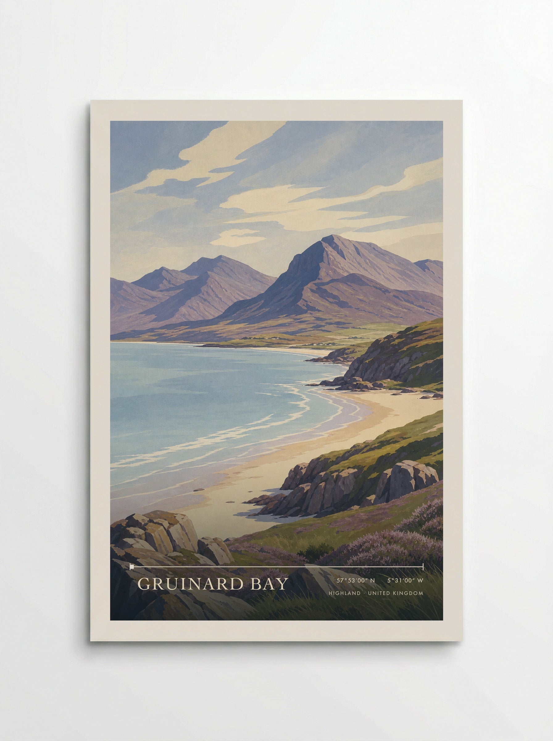 Gruinard Bay Highland United Kingdom Travel Poster - Poster