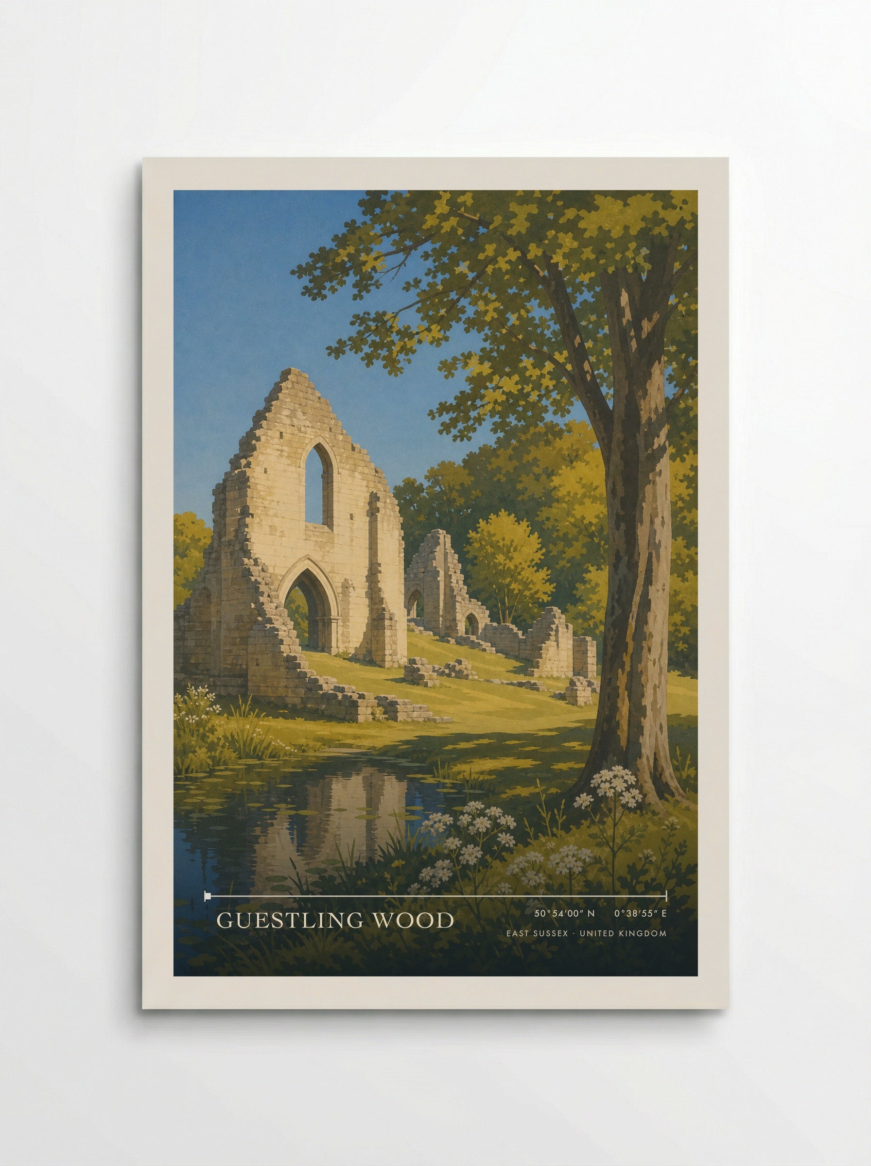 Guestling Wood East Sussex United Kingdom Travel Poster - Poster