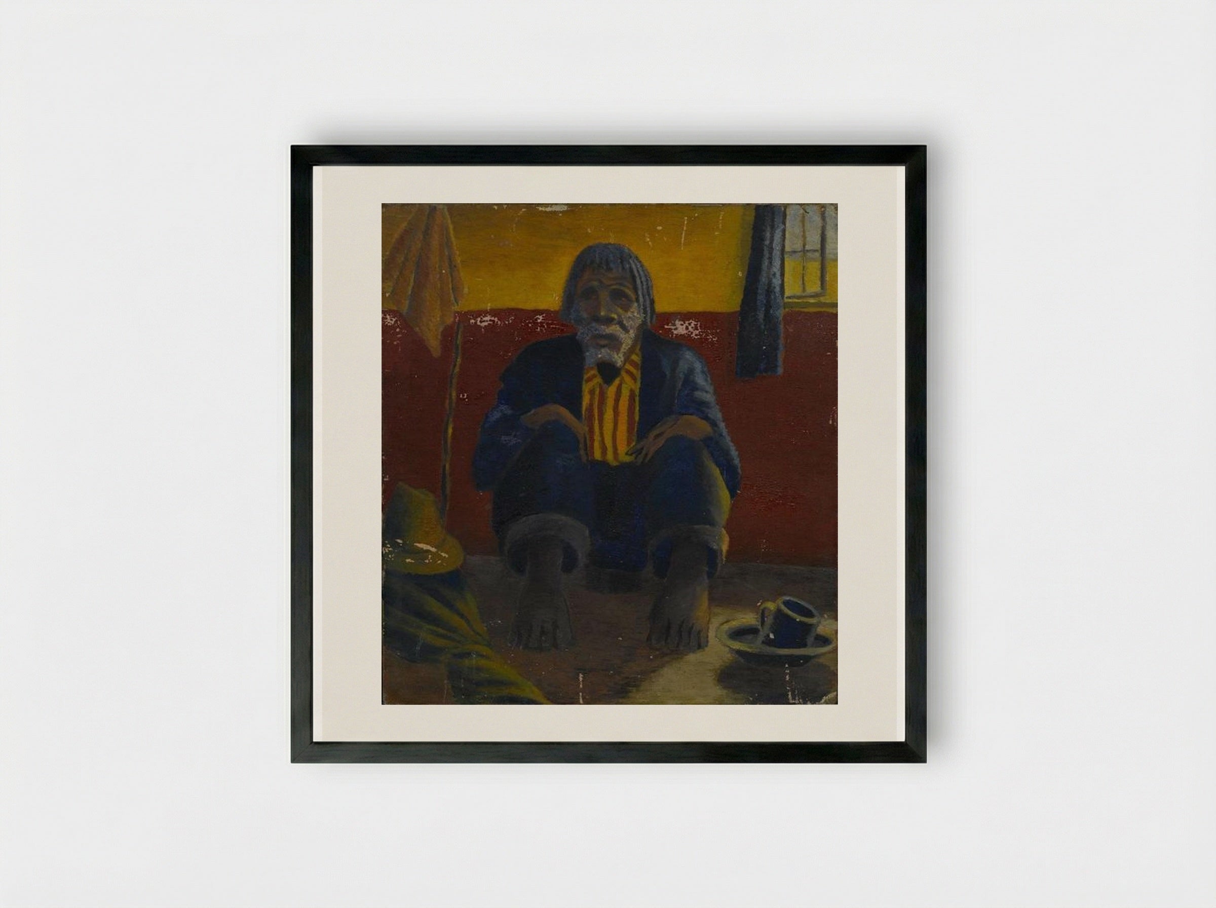 Guga Mzimba - Gerard Sekoto - Framed Print Black
