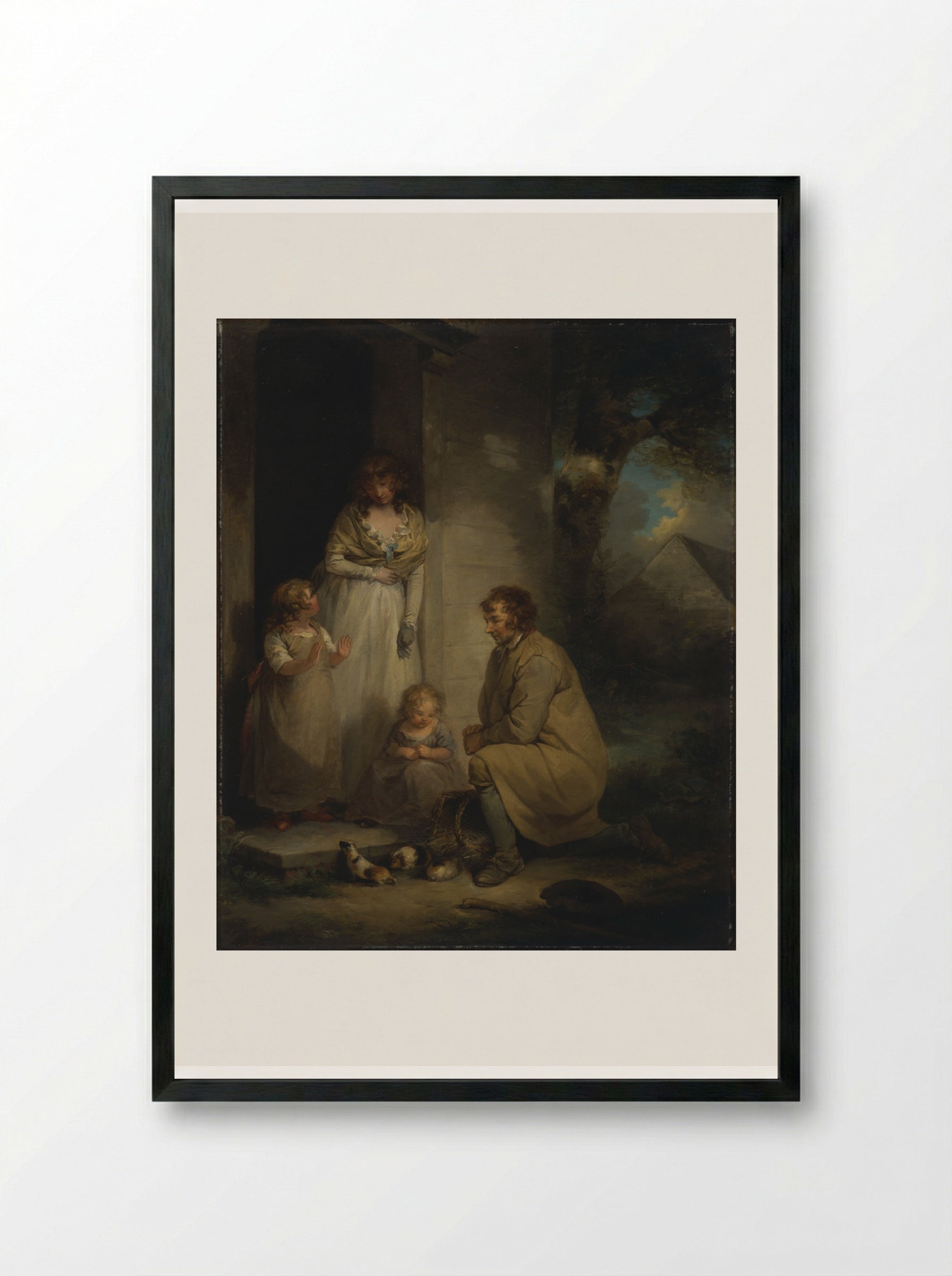 Guinea Pigs - George Morland - Framed Print Black