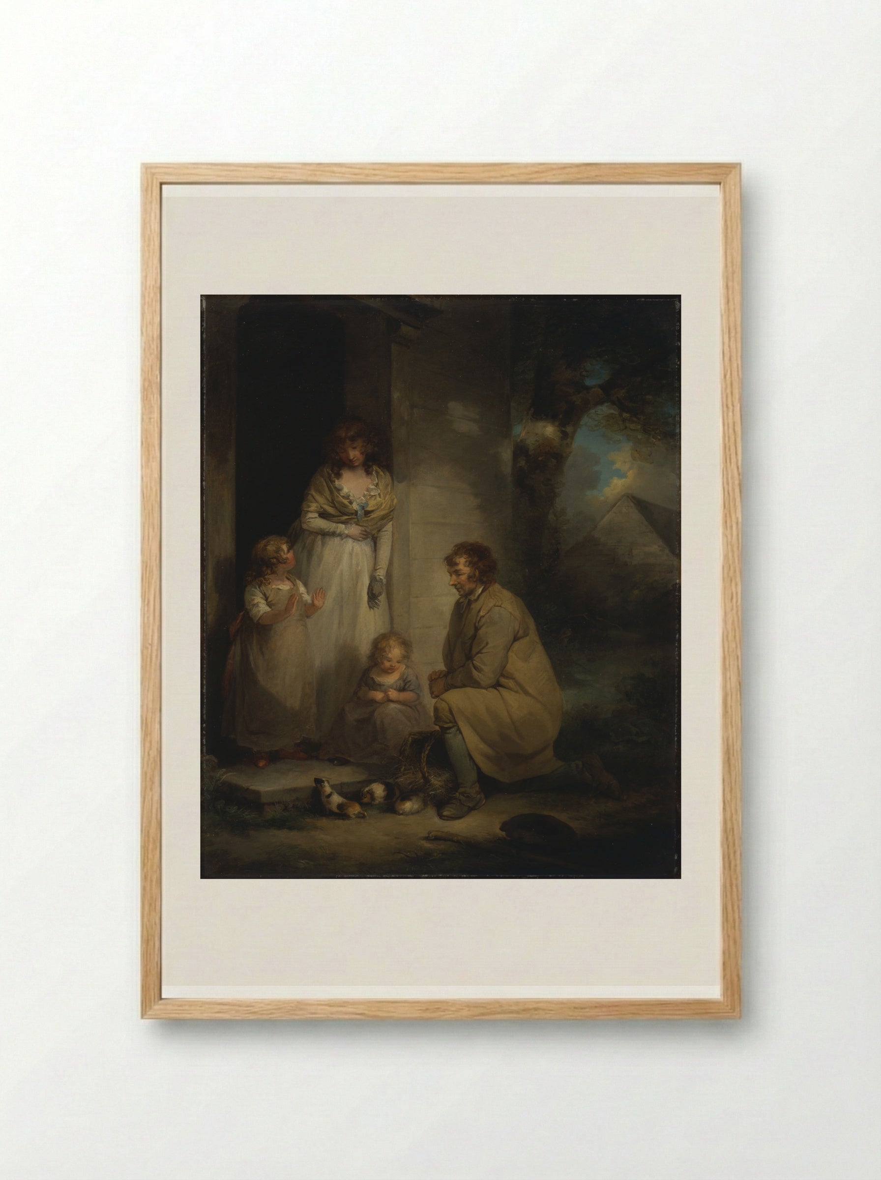 Guinea Pigs - George Morland - Framed Print Wood