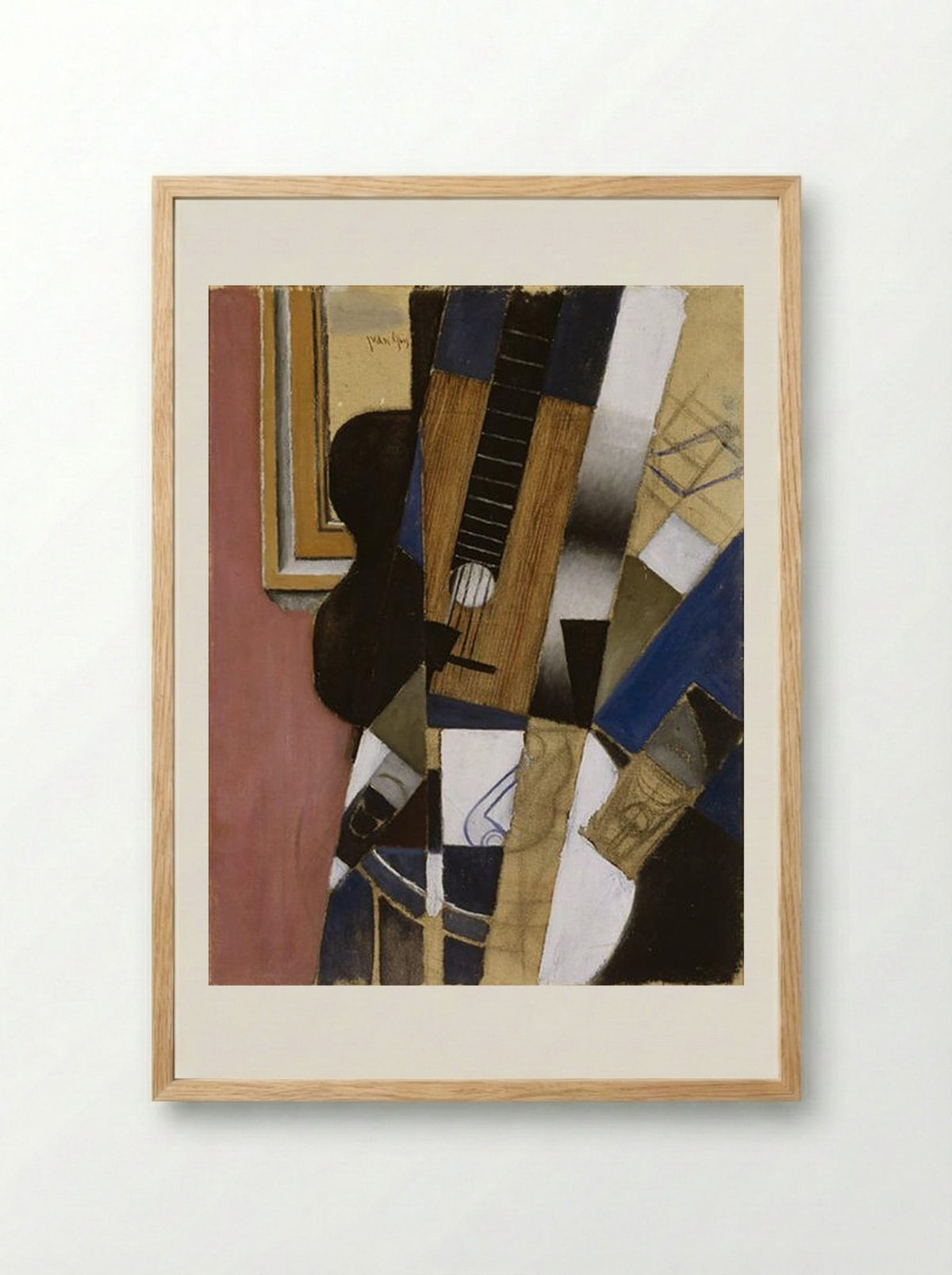 Guitar and Pipe - Juan Gris - Framed Print Wood