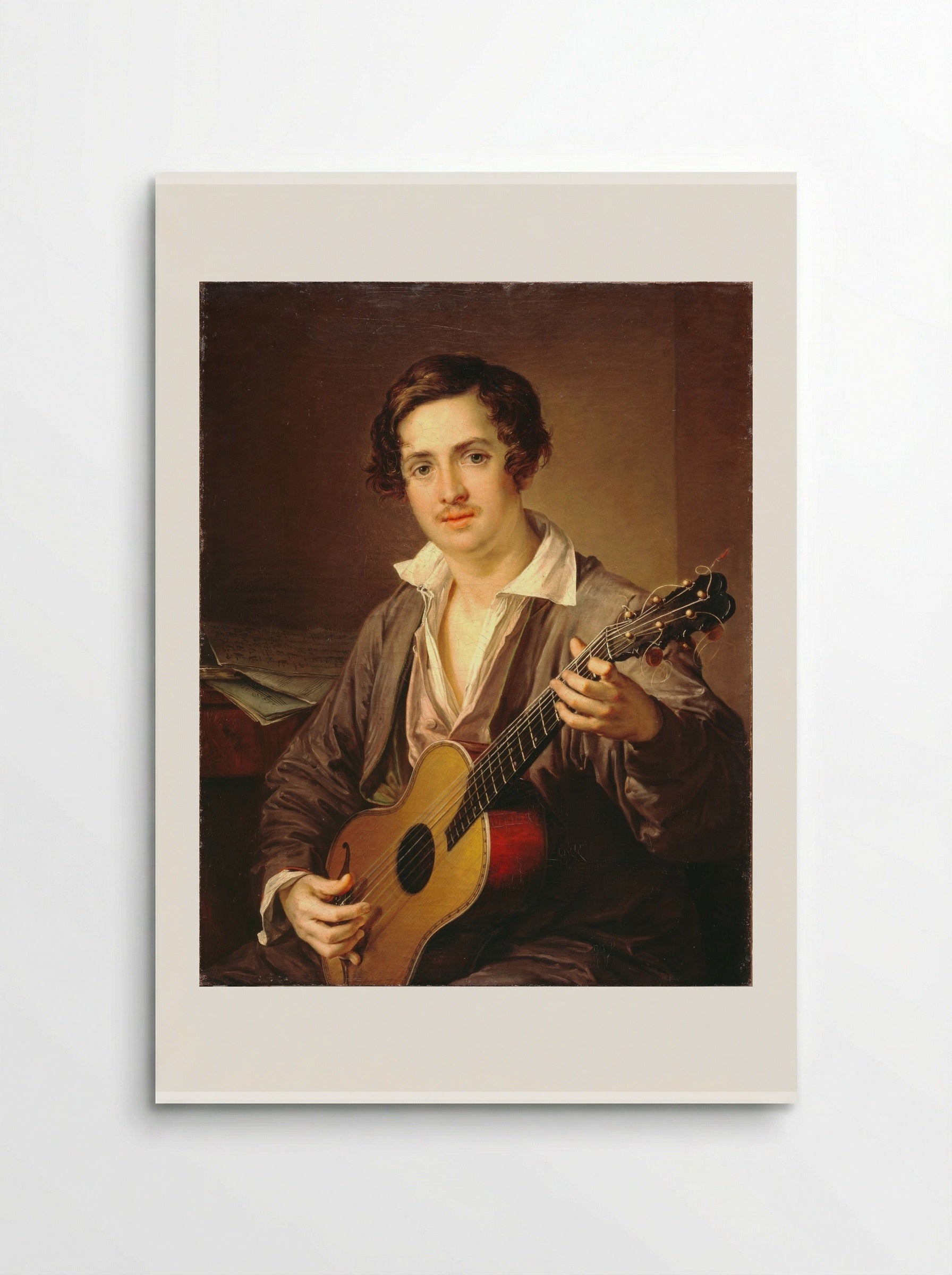 Guitarist - Vasily Tropinin - Poster