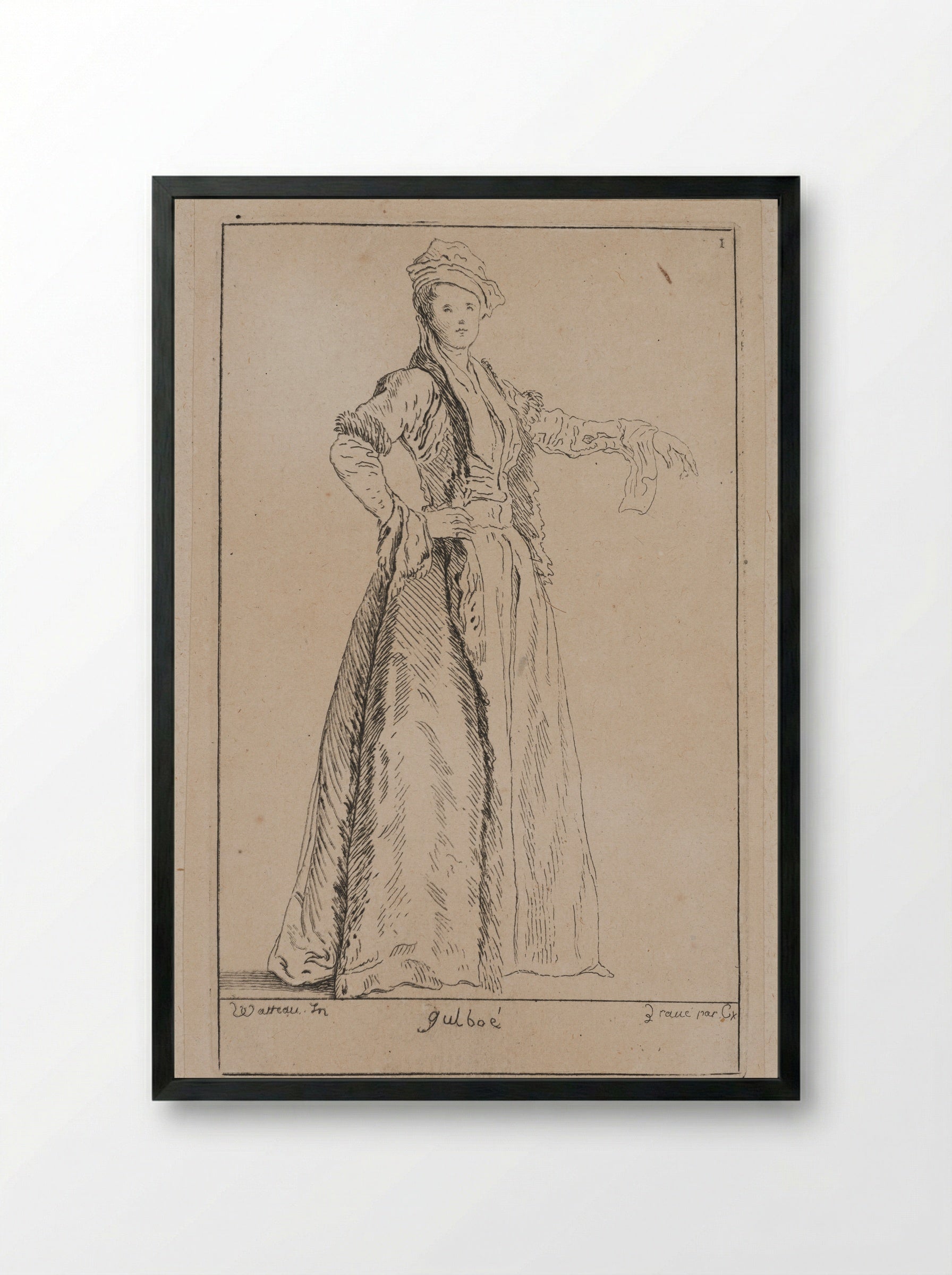Gulboé - Anne Claude Philippe de Thubières, comte de Caylus - Framed Print Black