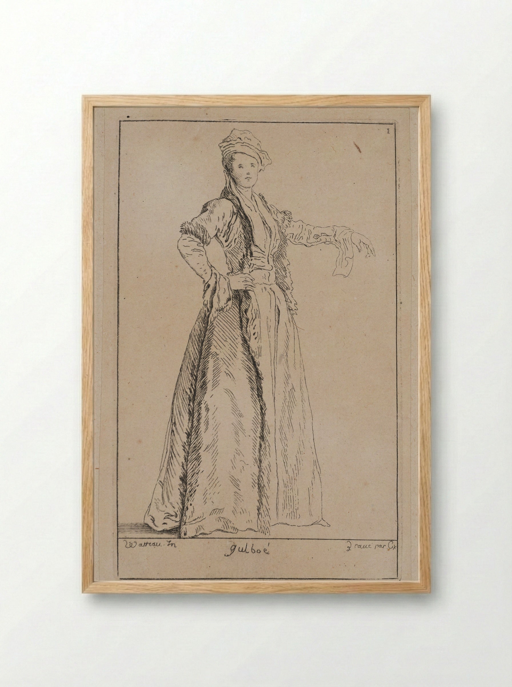 Gulboé - Anne Claude Philippe de Thubières, comte de Caylus - Framed Print Wood