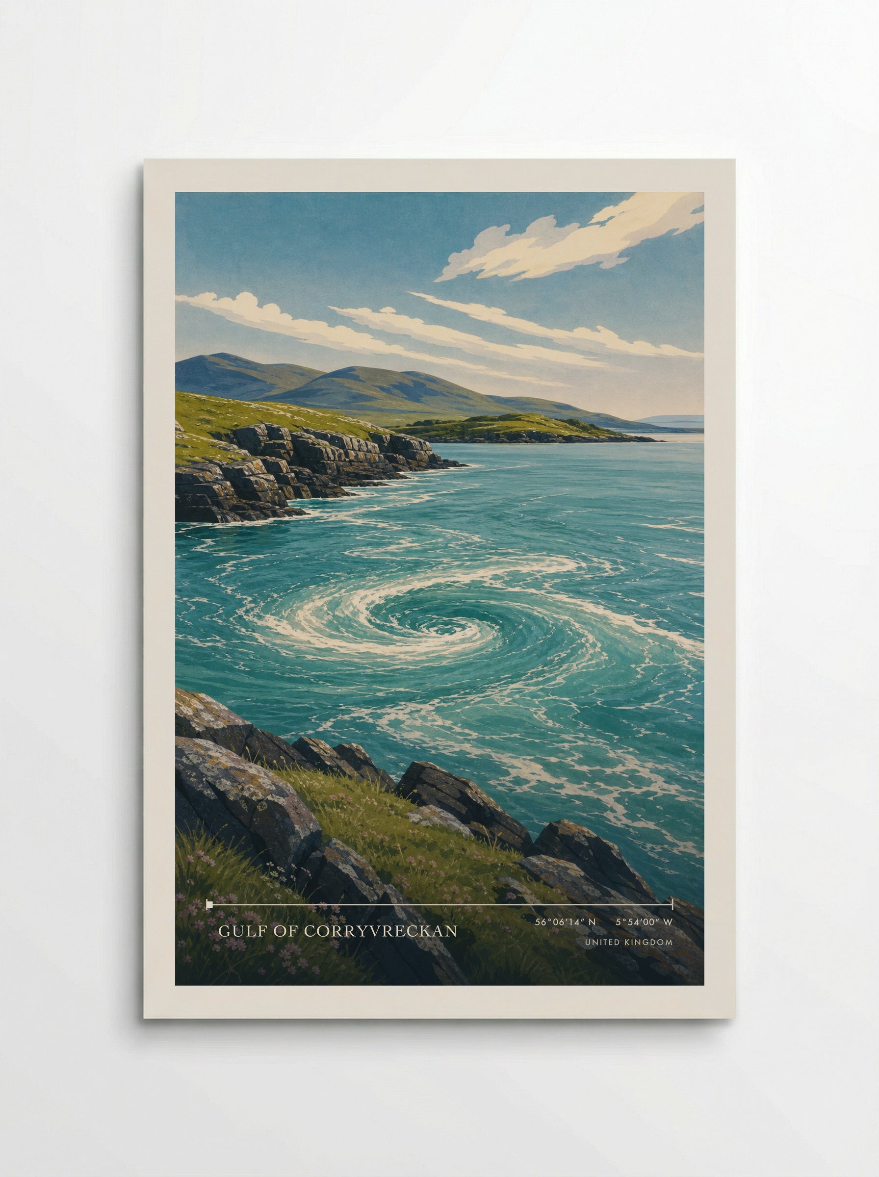 Gulf of Corryvreckan United Kingdom Travel Poster - Poster