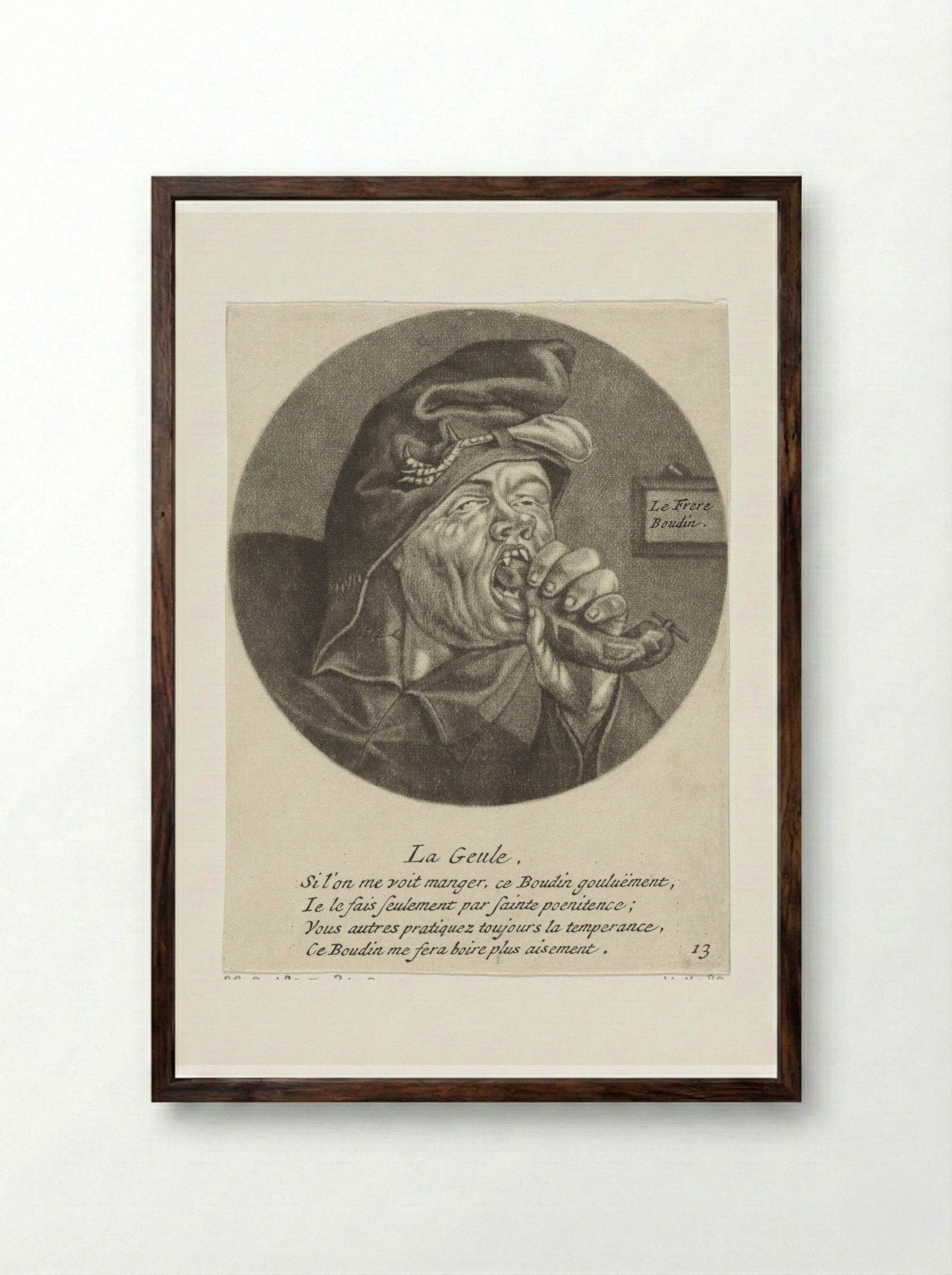 Gulzigheid (Gluttony) - Jacob Gole - Framed Print Dark Wood