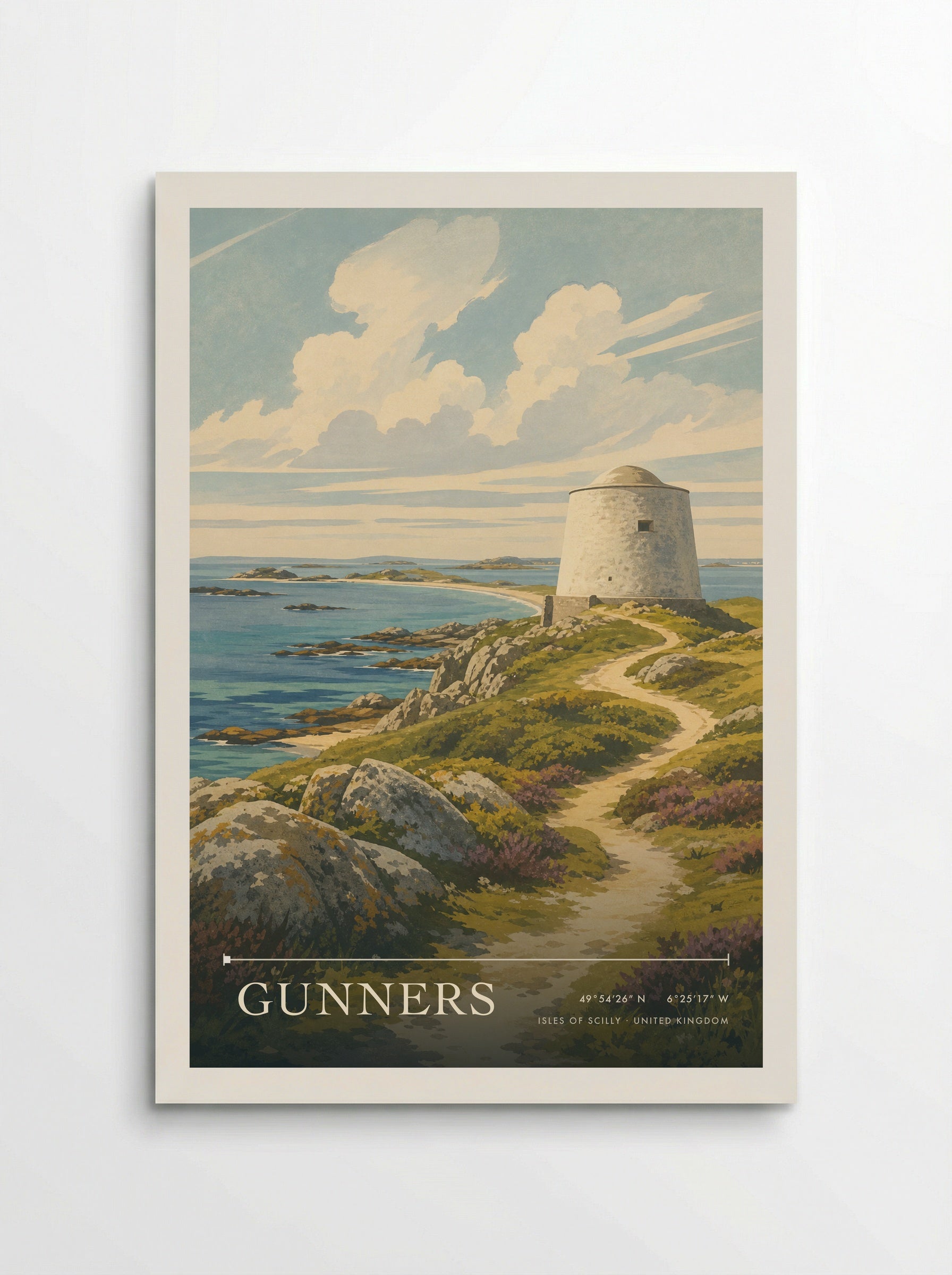 Gunners Isles of Scilly United Kingdom Travel Poster - Poster