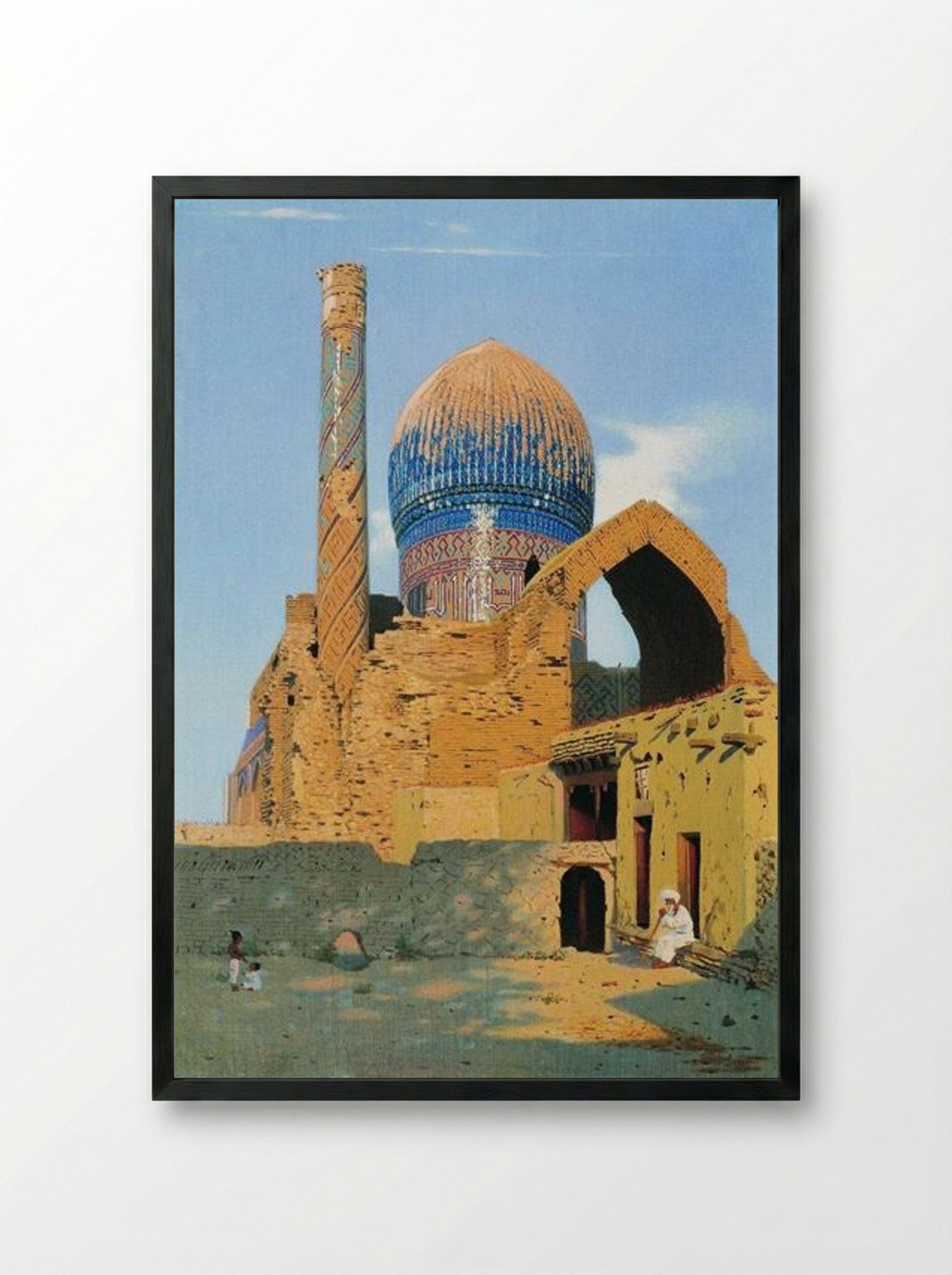 Gur Emir Mausoleum, Samarkand - Vasily Vereshchagin - Framed Print Black