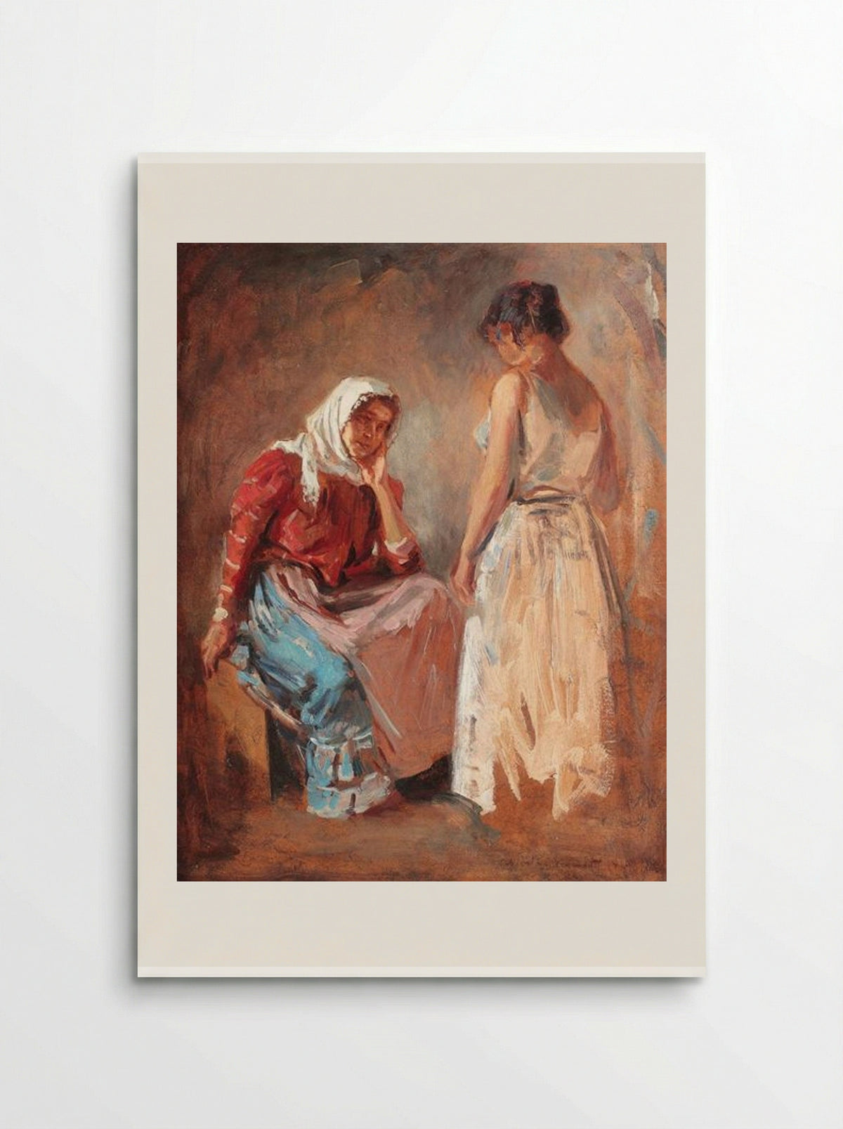 Gypsy Women Talking - Nicolae Vermont - Poster