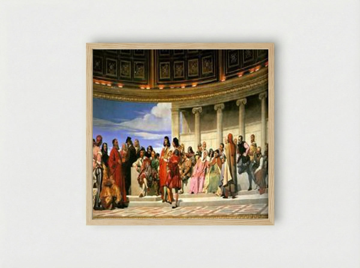 Hémicycle (Section 2) - Paul Delaroche - Framed Print Wood