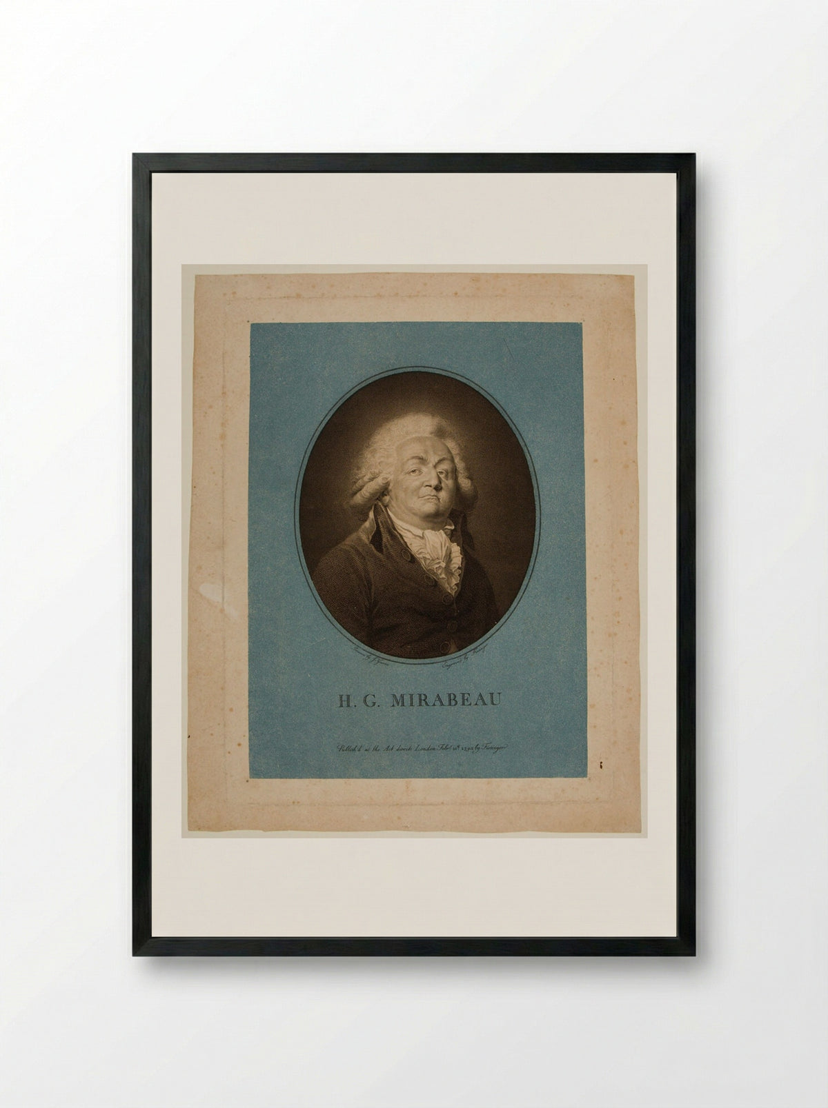 H. G. Mirabeau - Franz Gabriel Fiessinger - Framed Print Black