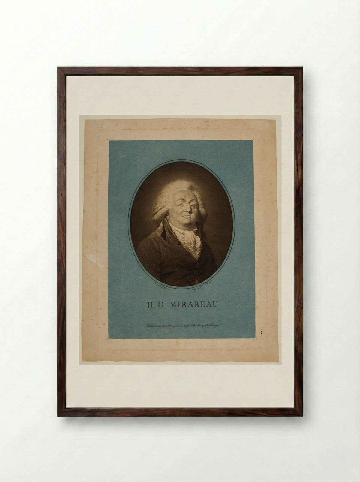 H. G. Mirabeau - Franz Gabriel Fiessinger - Framed Print Dark Wood