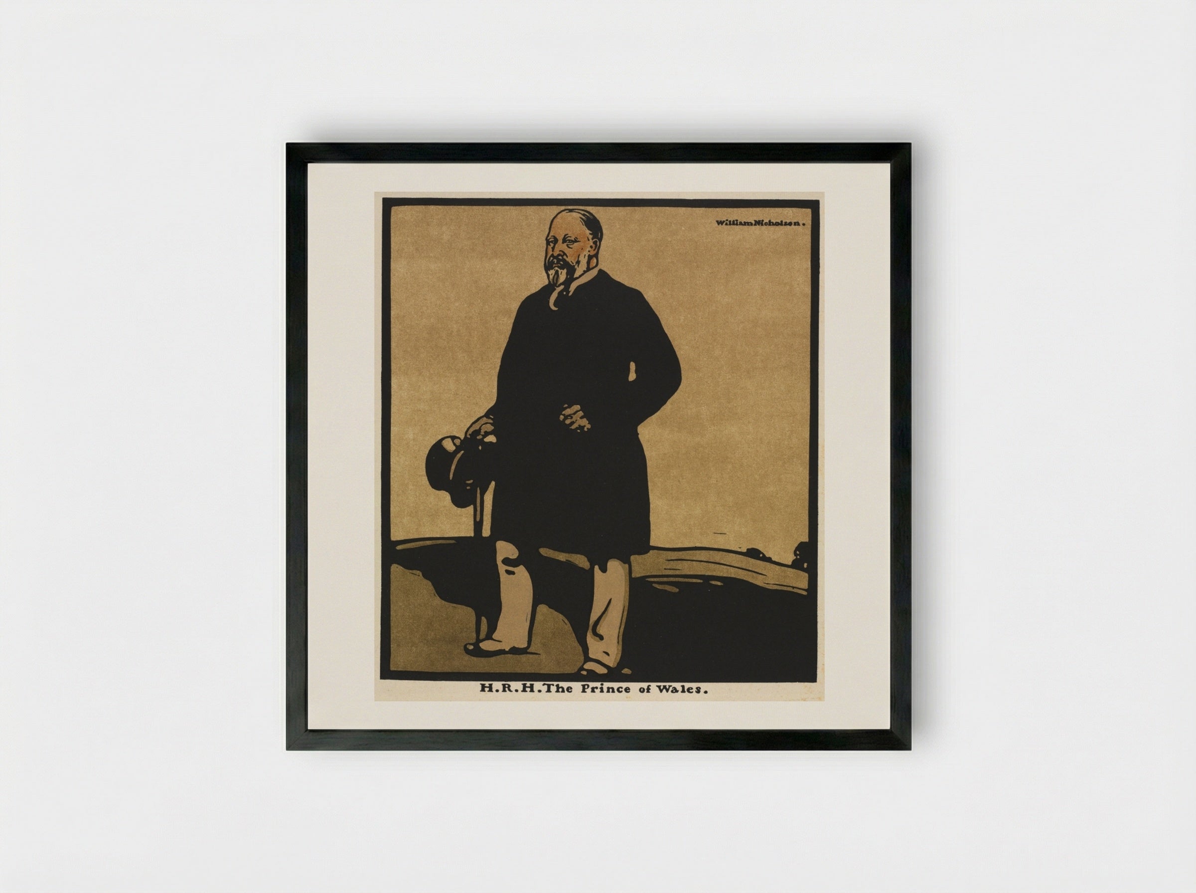 H.R.H. The Prince of Wales - William Nicholson - Framed Print Black