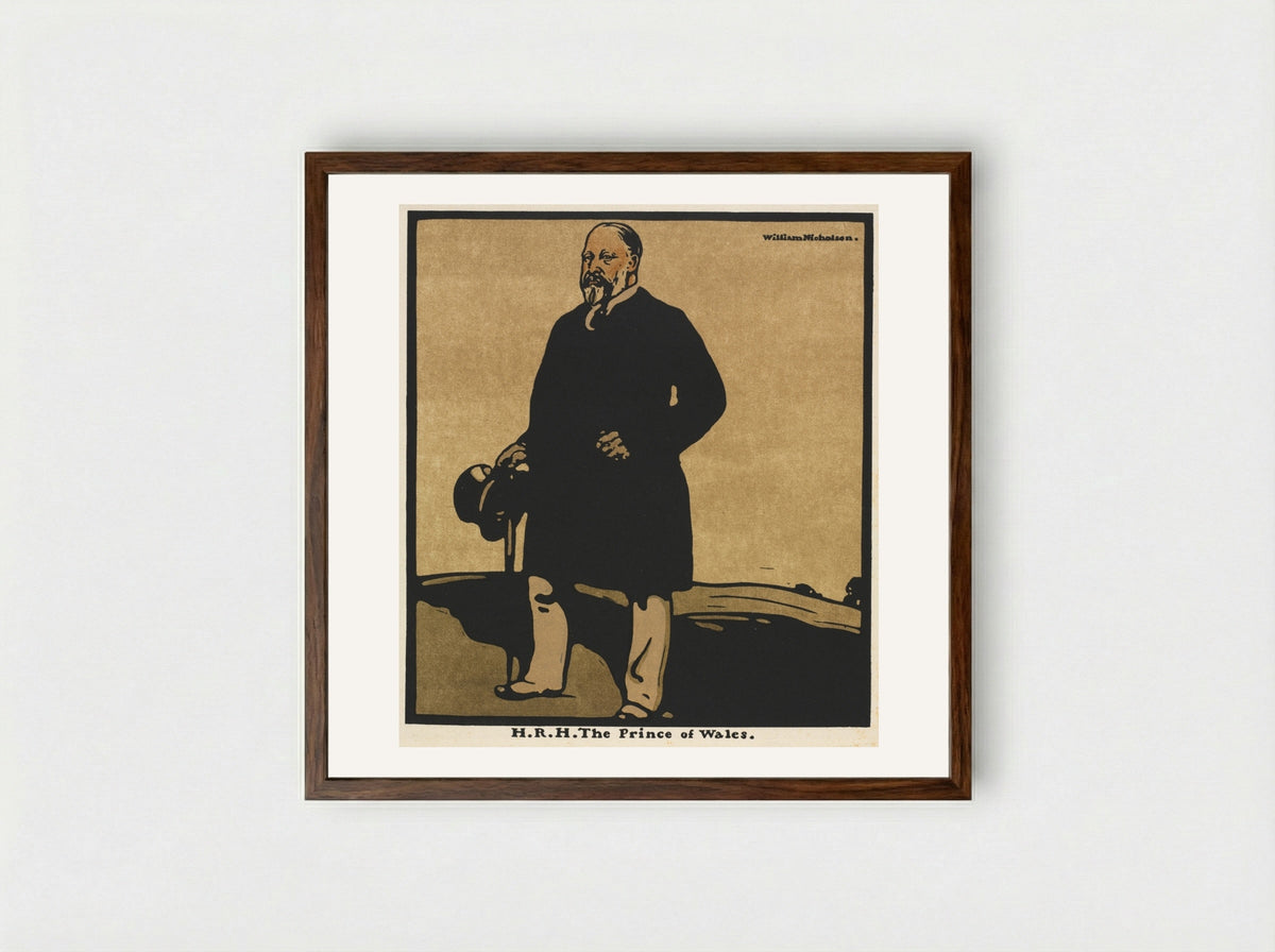 H.R.H. The Prince of Wales - William Nicholson - Framed Print Dark Wood