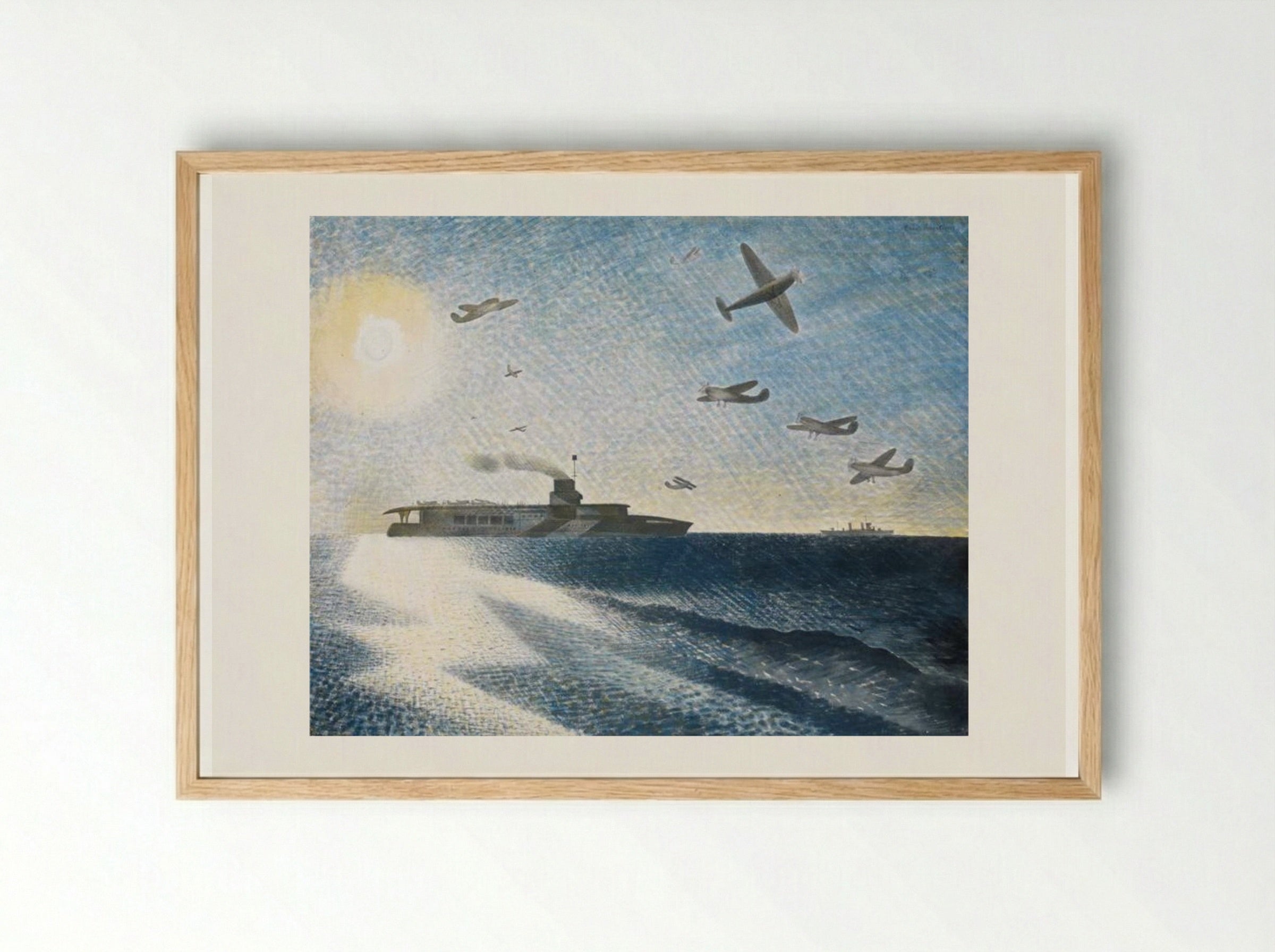 HMS Glorious in the Arctic - Eric Ravilious - Framed Print Wood
