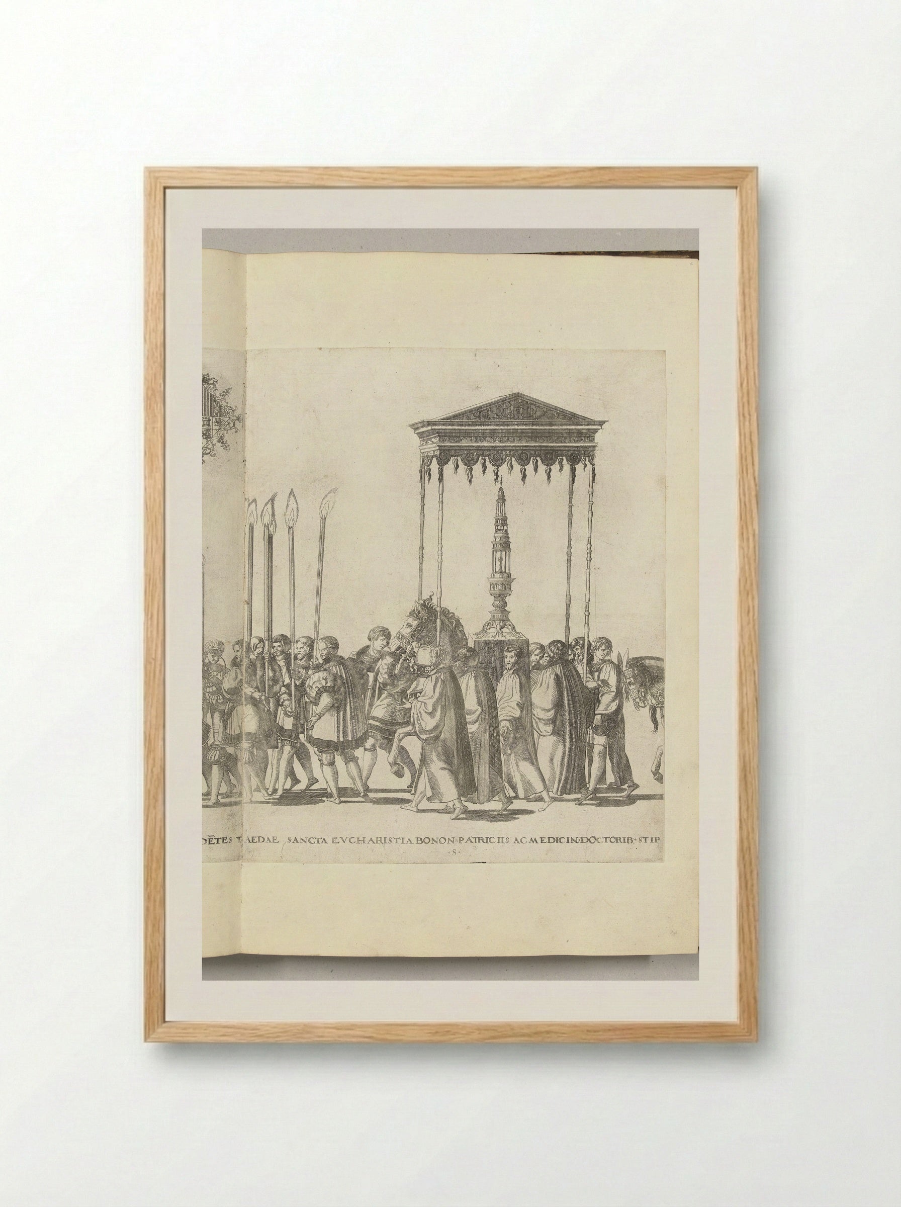 H. Sacrament, Plate S - Nicolaas Hogenberg - Framed Print Wood