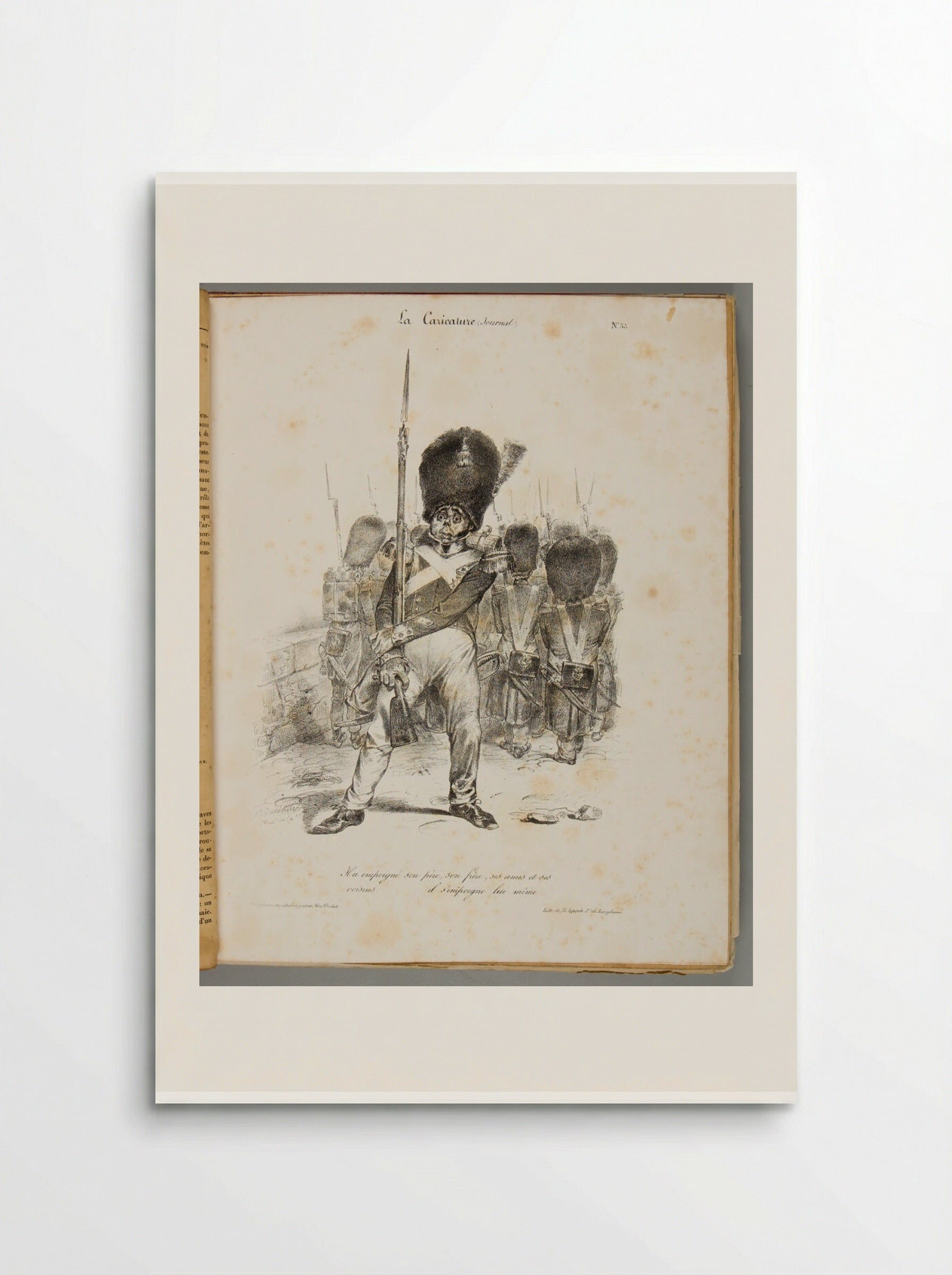 Ha empoigné son père, son frère, ses amis et ses voisins - J.J. Grandville - Poster