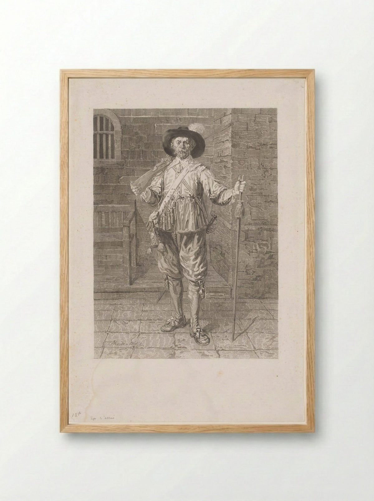 Haakbusschutter - Jean-Baptiste Meunier - Framed Print Wood