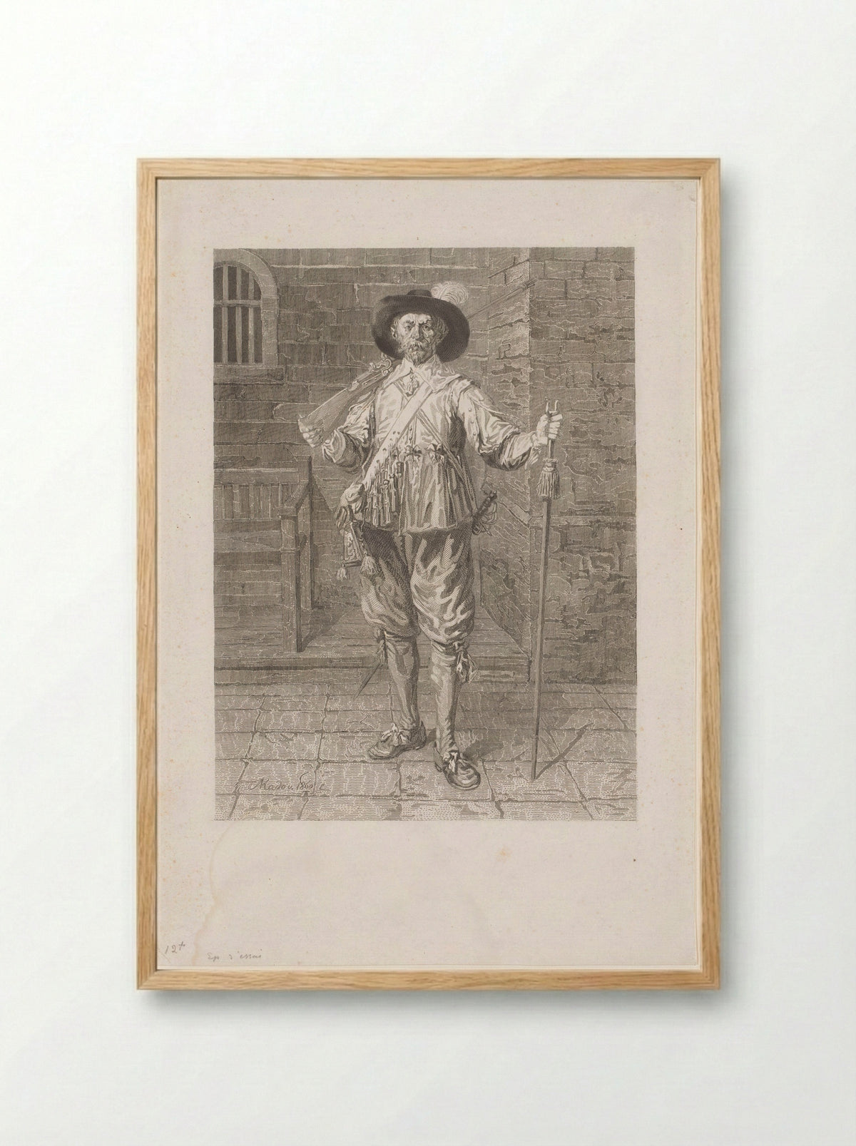 Haakbusschutter - Jean-Baptiste Meunier - Framed Print Wood
