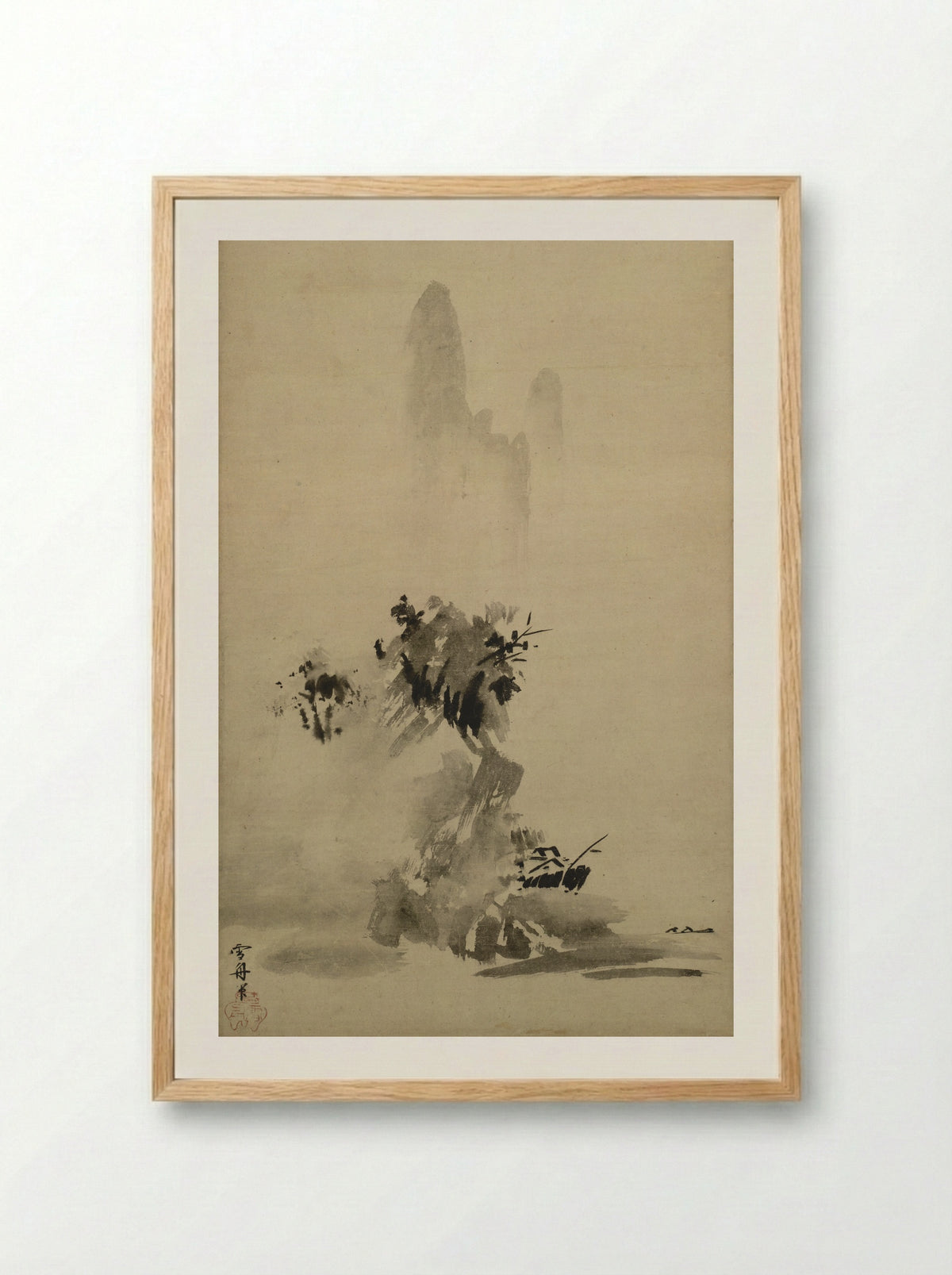 Haboku sansui - Sesshu Toyo - Framed Print Wood