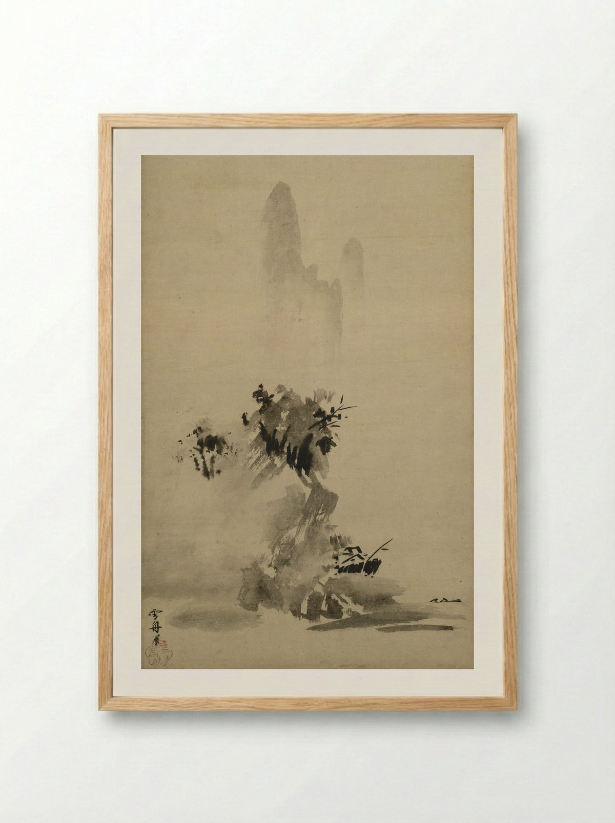 Haboku sansui - Sesshu Toyo - Framed Print Wood