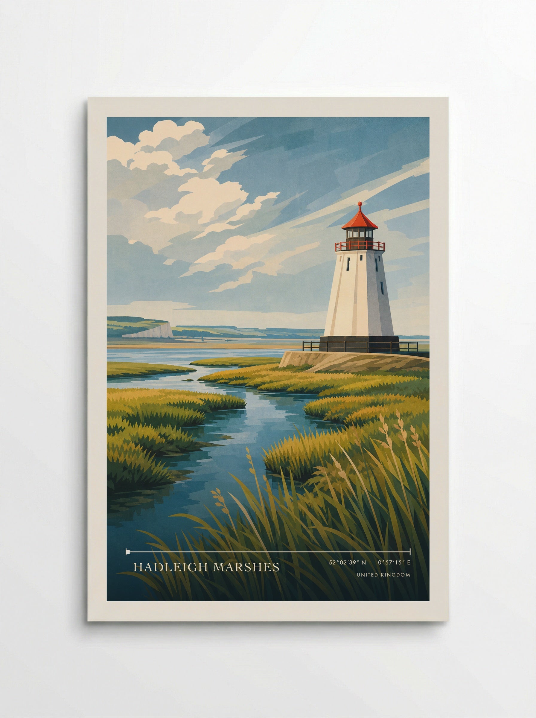 Hadleigh Marshes United Kingdom Travel Poster - Poster