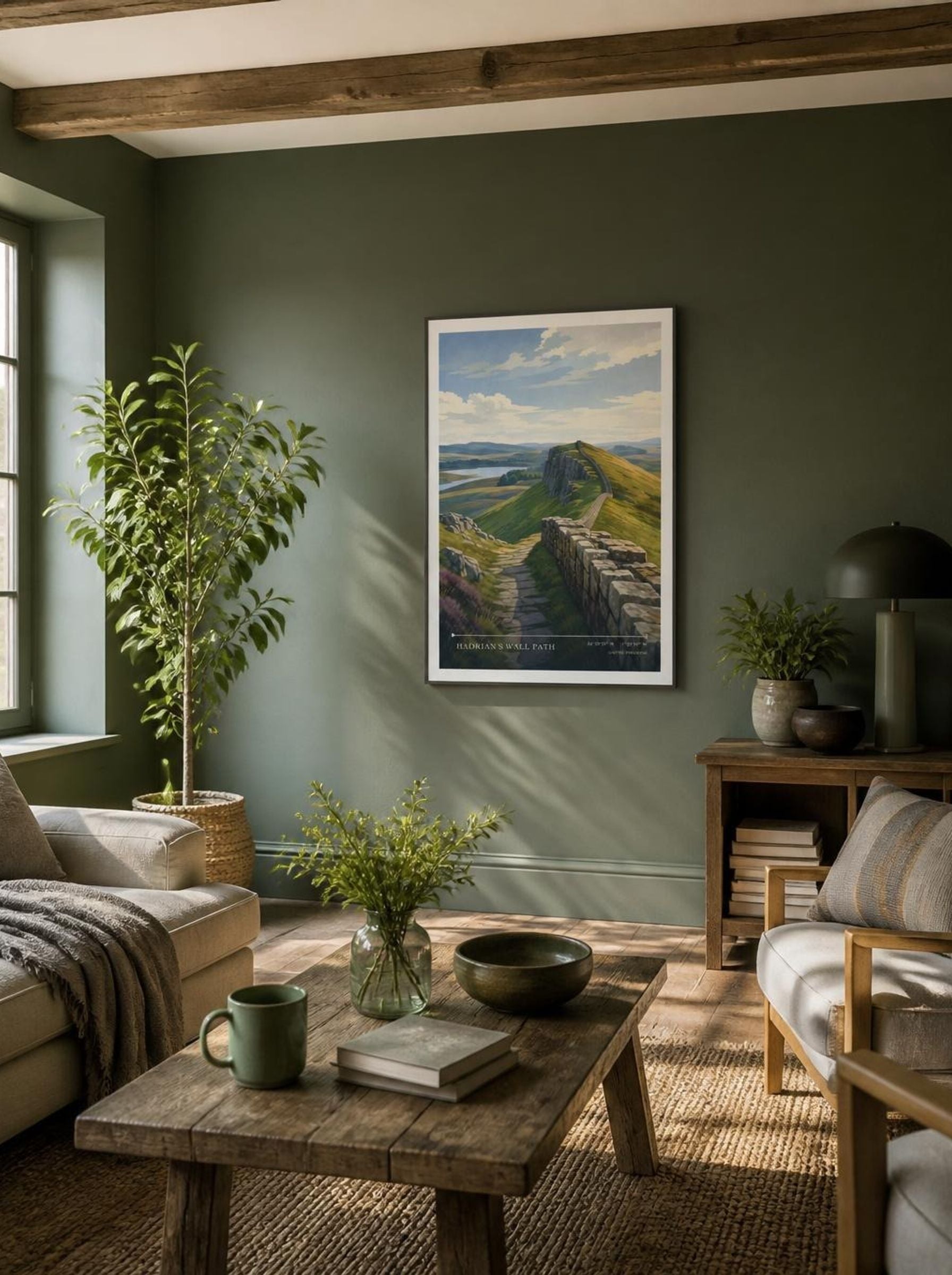 Hadrian's Wall Path United Kingdom Travel Poster - Lifestyle