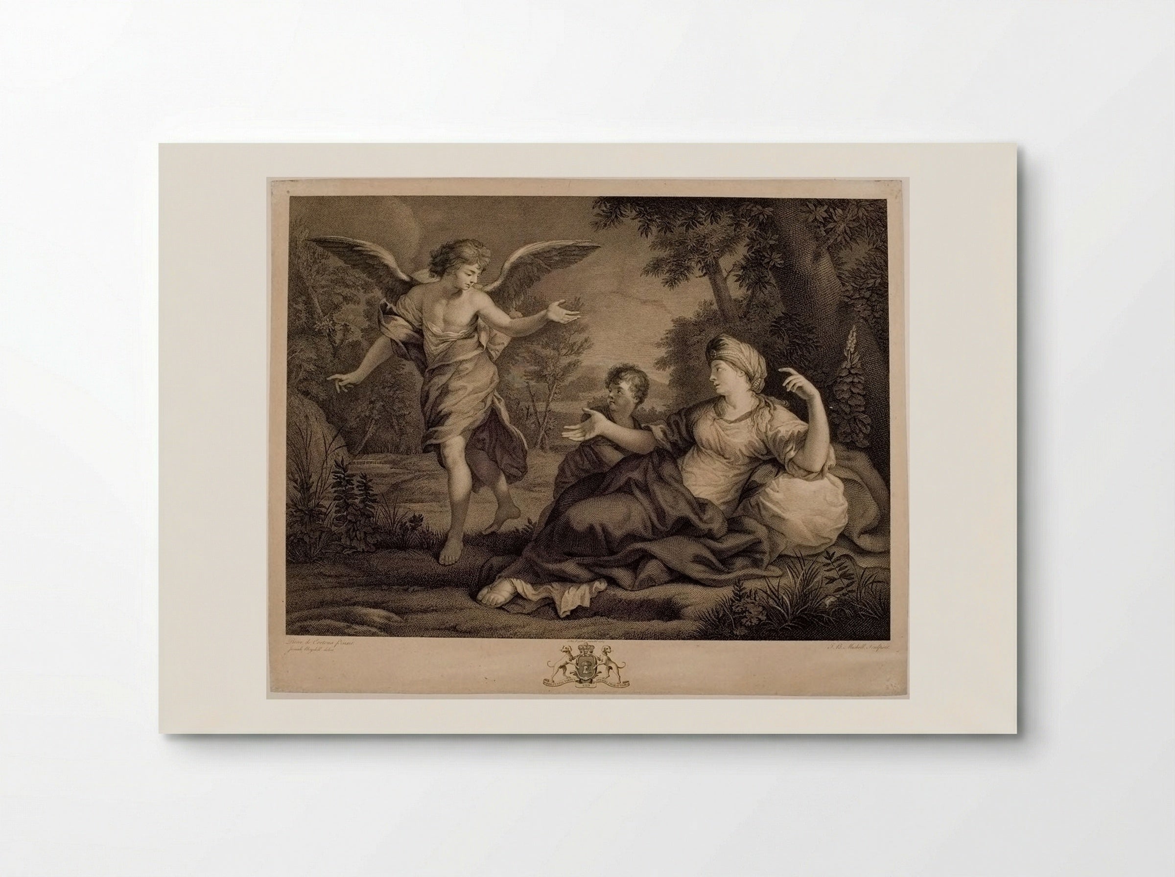Hagar comforted by the angel - Jean Baptiste Michel - Poster