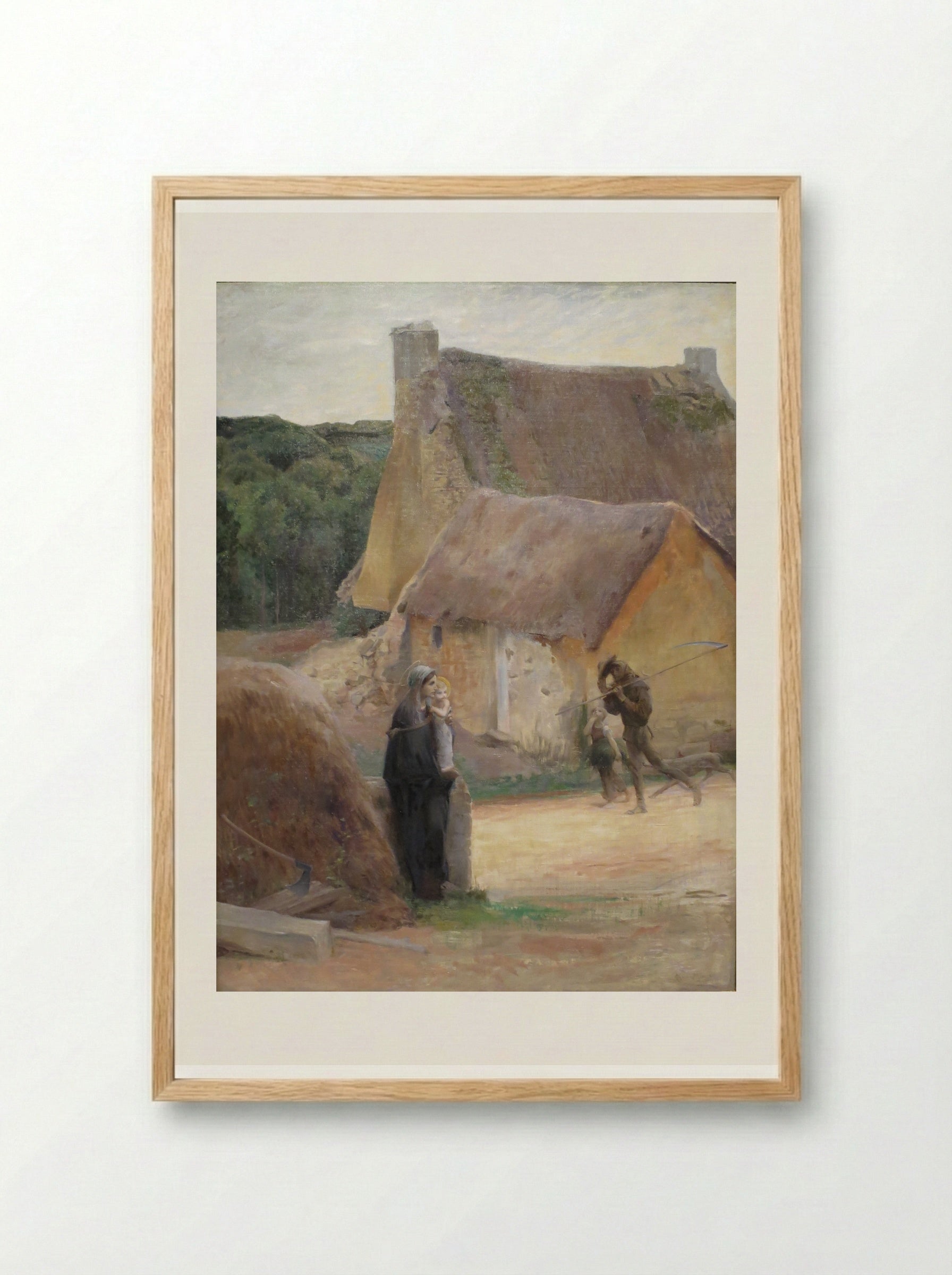Hail, Mary - Luc-Olivier Merson - Framed Print Wood