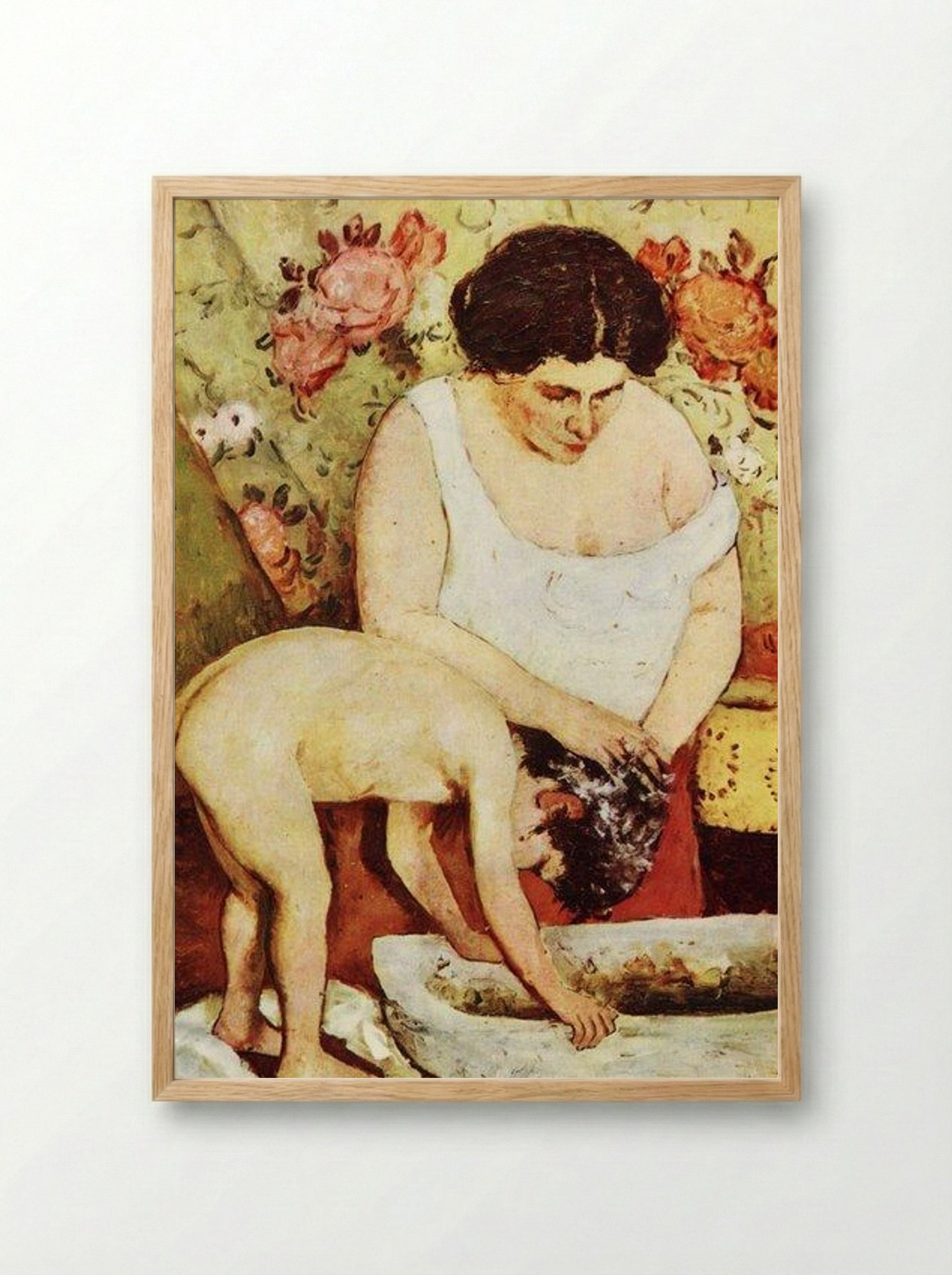 Hair Washing - Ştefan Luchian - Framed Print Wood