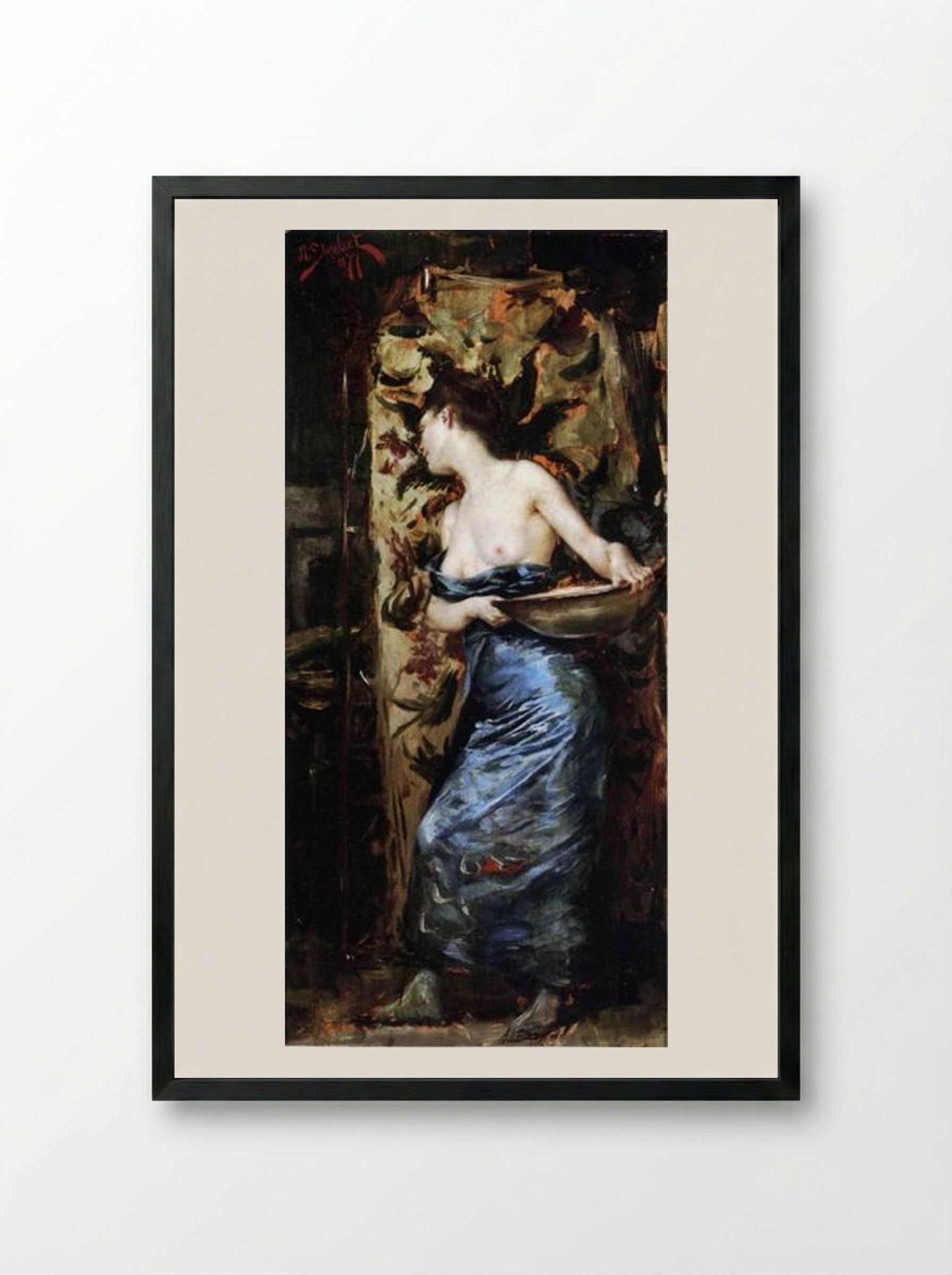 Half Naked Woman - Julius LeBlanc Stewart - Framed Print Black