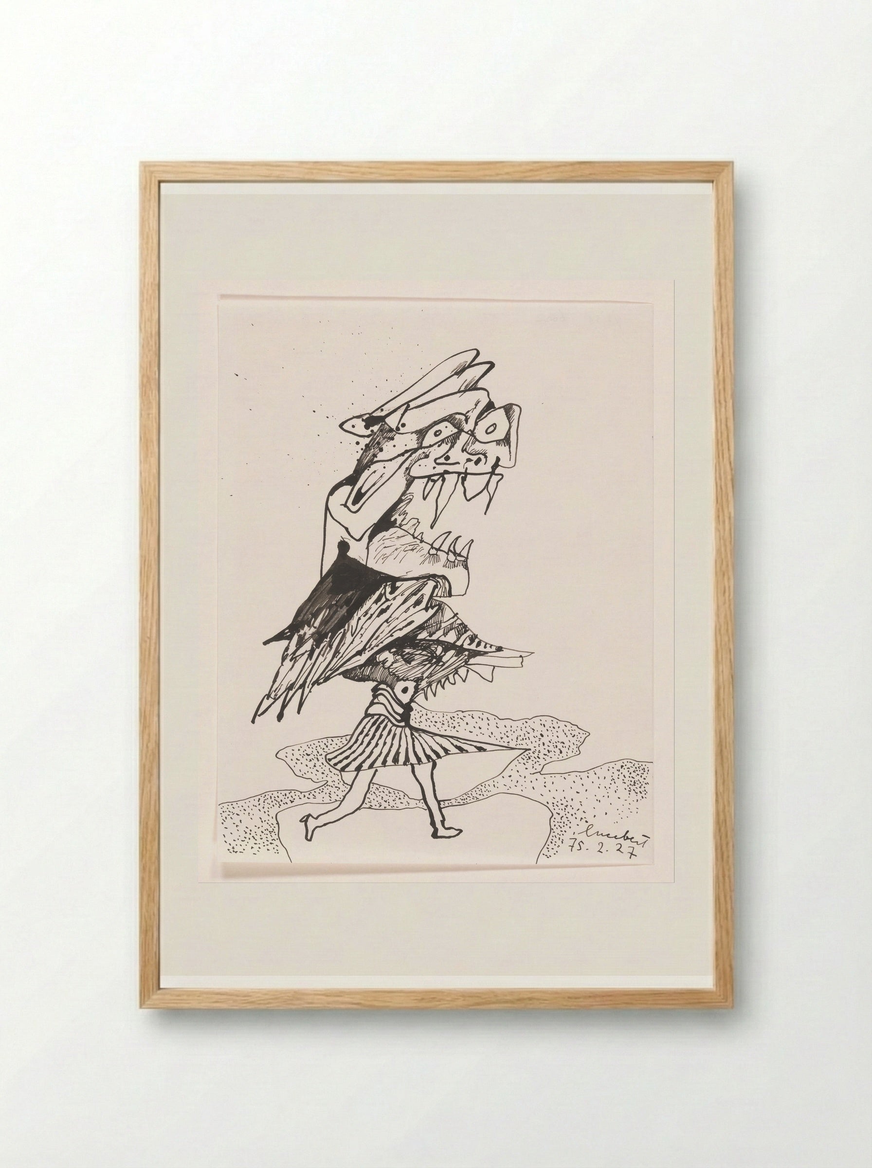 Half monster, half meisje - Lucebert - Framed Print Wood