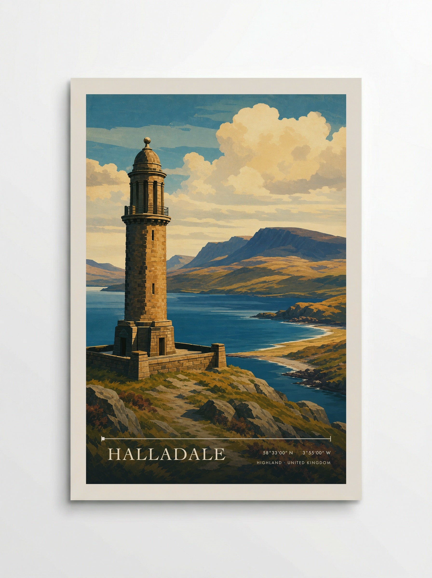 Halladale Highland United Kingdom Travel Poster - Poster
