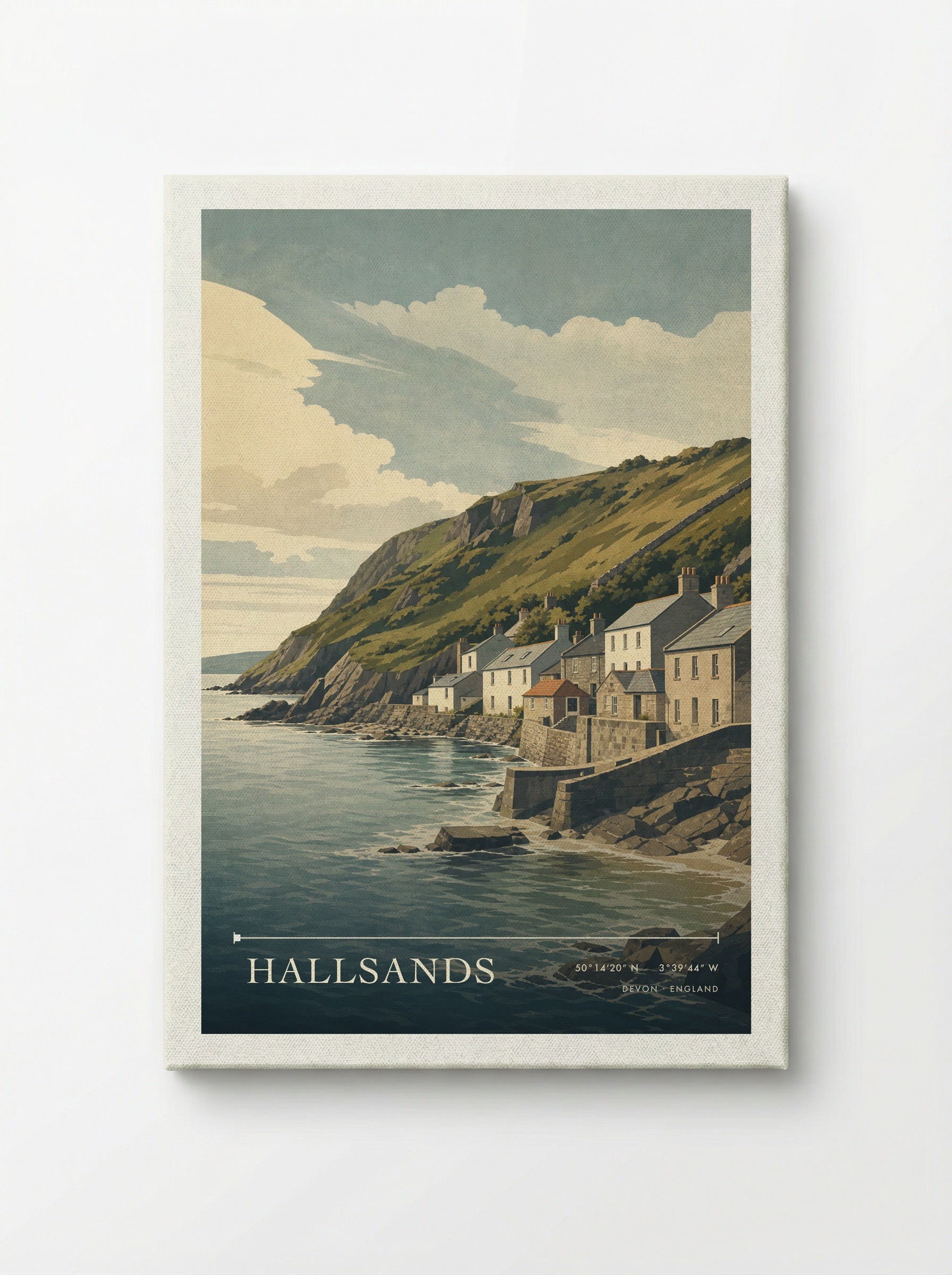 Hallsands Devon England Travel Poster - Canvas