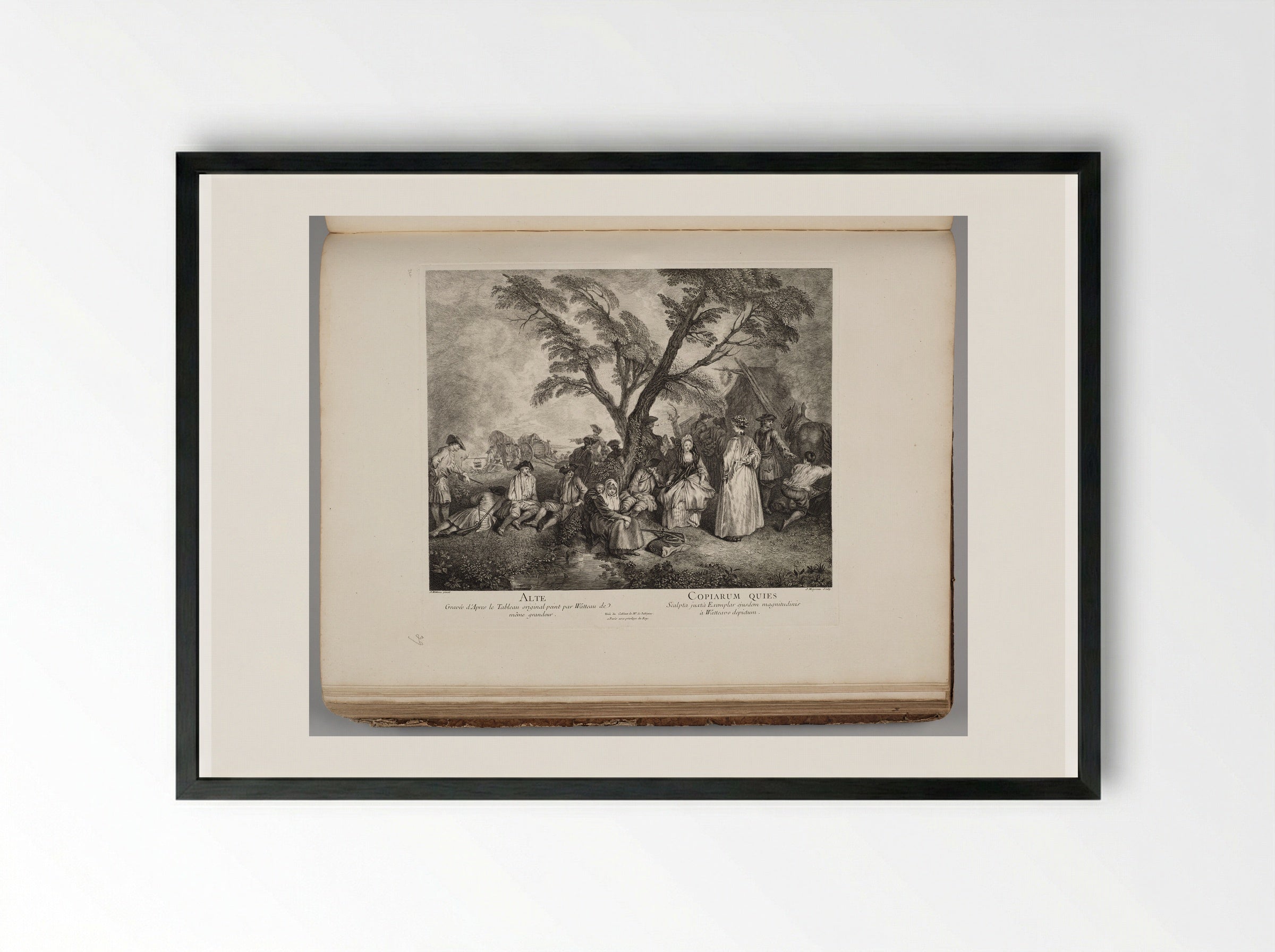 Halt (Alte Copiarum Quies) - Jean Moyreau - Framed Print Black