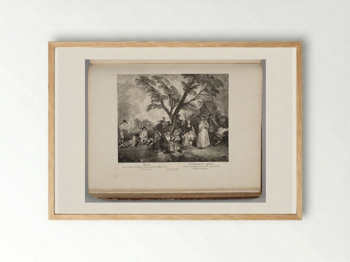 Halt (Alte Copiarum Quies) - Jean Moyreau - Framed Print Wood