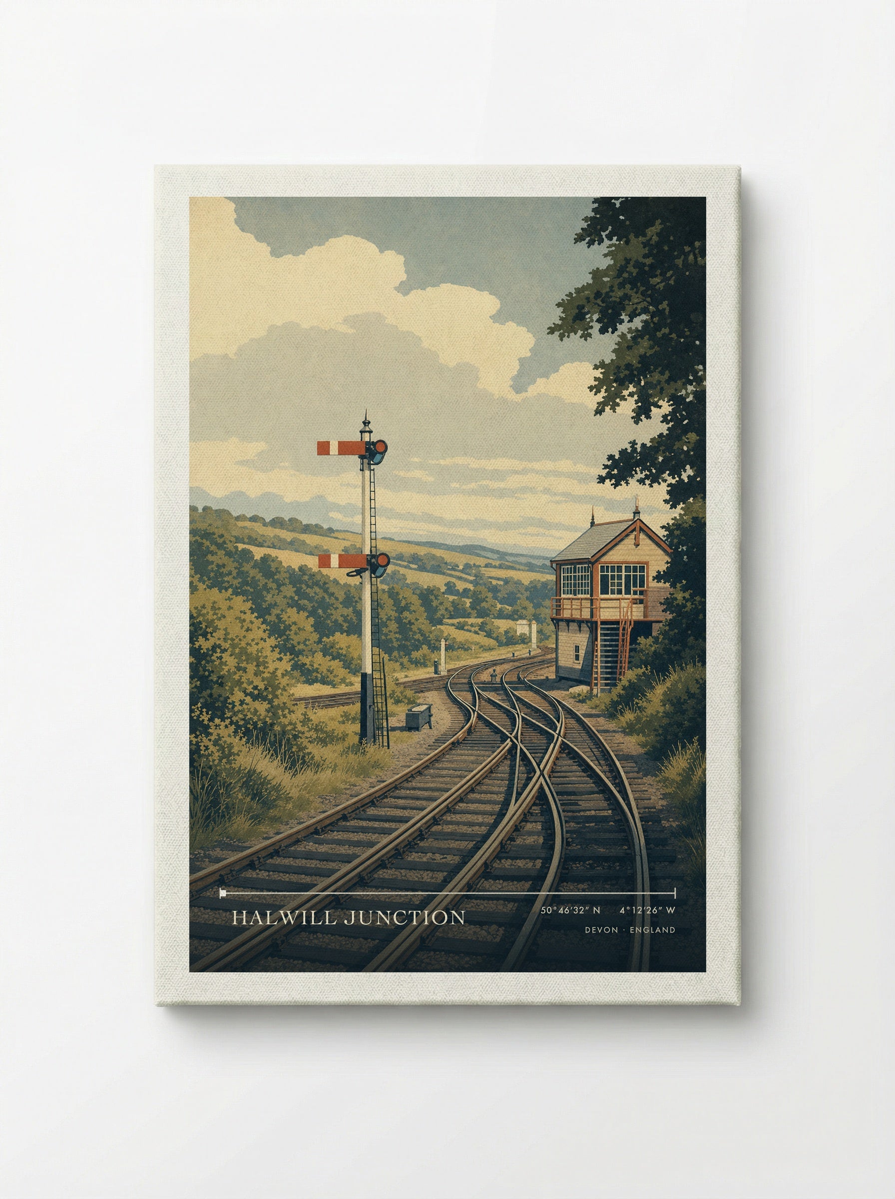 Halwill Junction Devon England Travel Poster - Canvas
