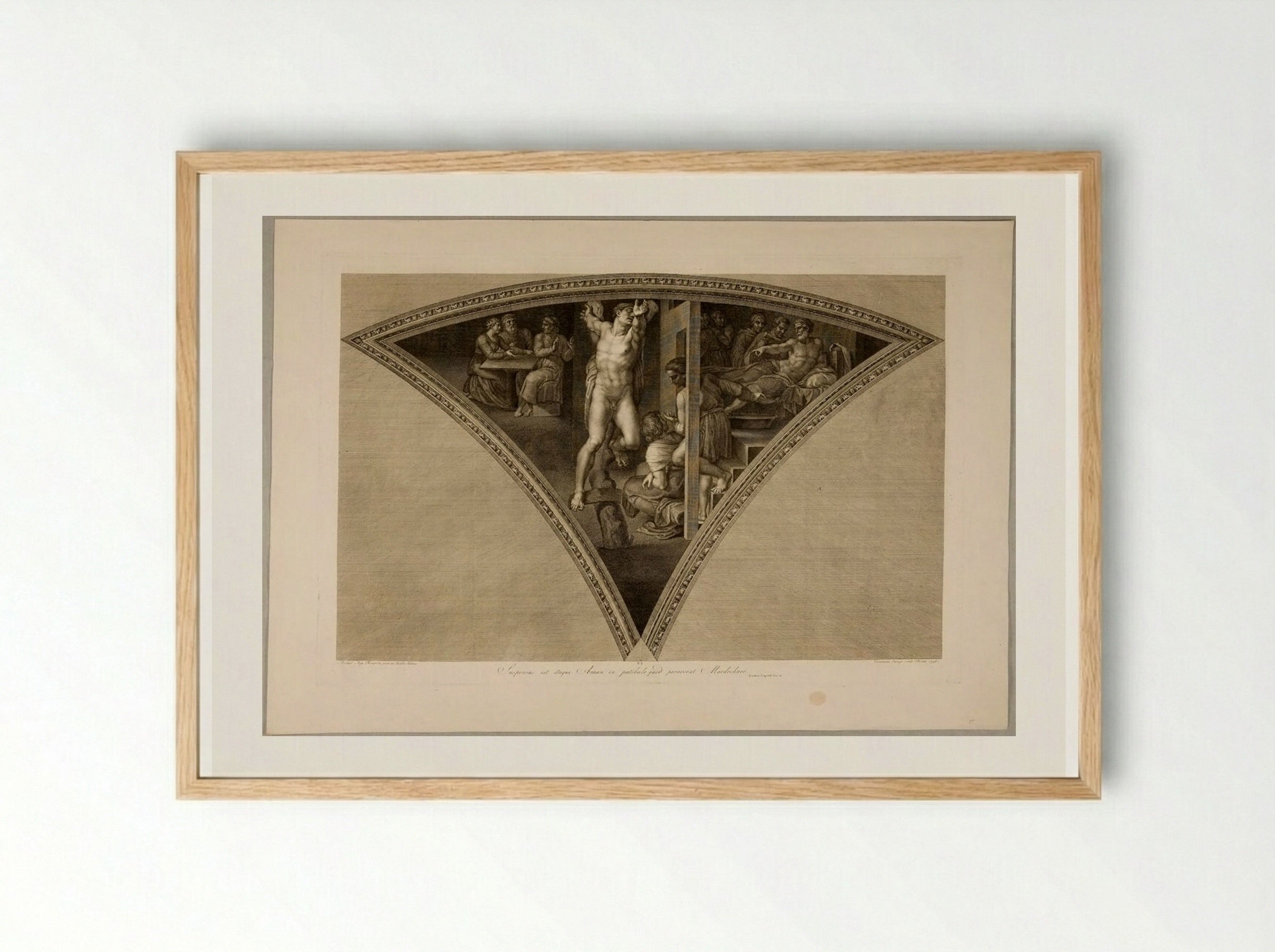 Haman Hanged - Domenico Cunego - Framed Print Wood