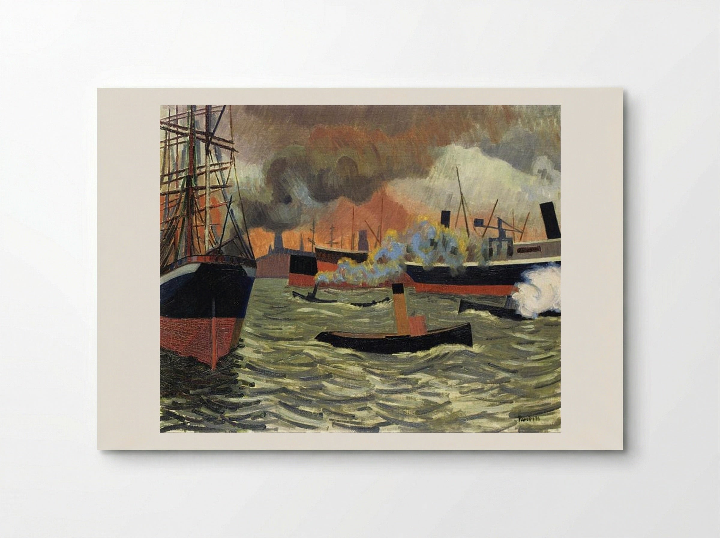 Hamburgs port - Auguste Herbin - Poster