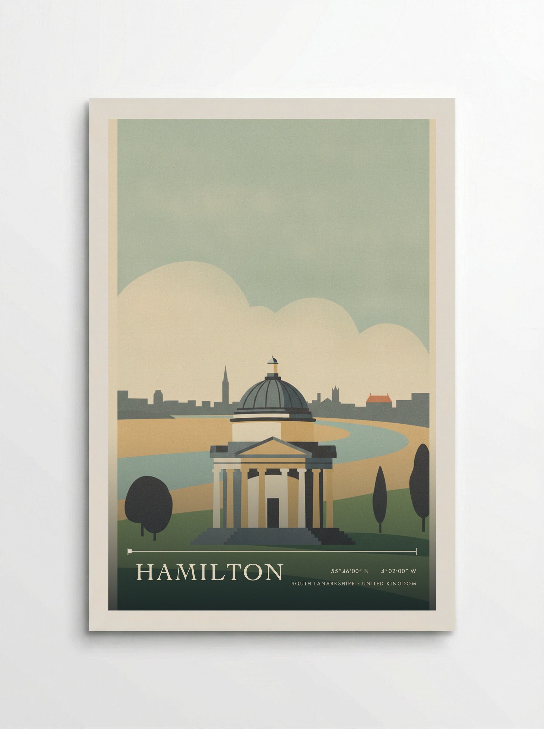 Hamilton South Lanarkshire United Kingdom Travel Poster - Poster