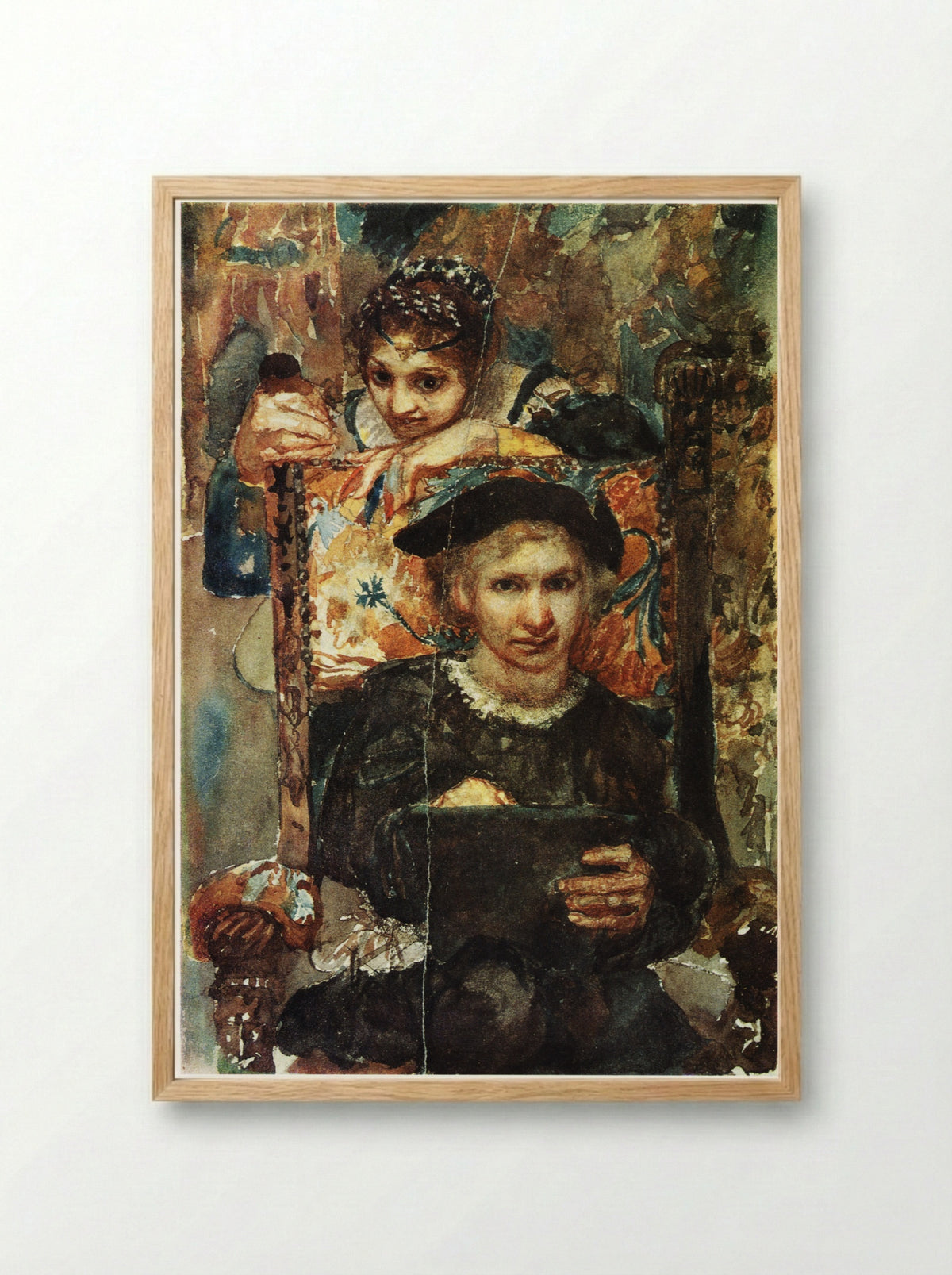 Hamlet and Ophelia - Mikhail Vrubel - Framed Print Wood