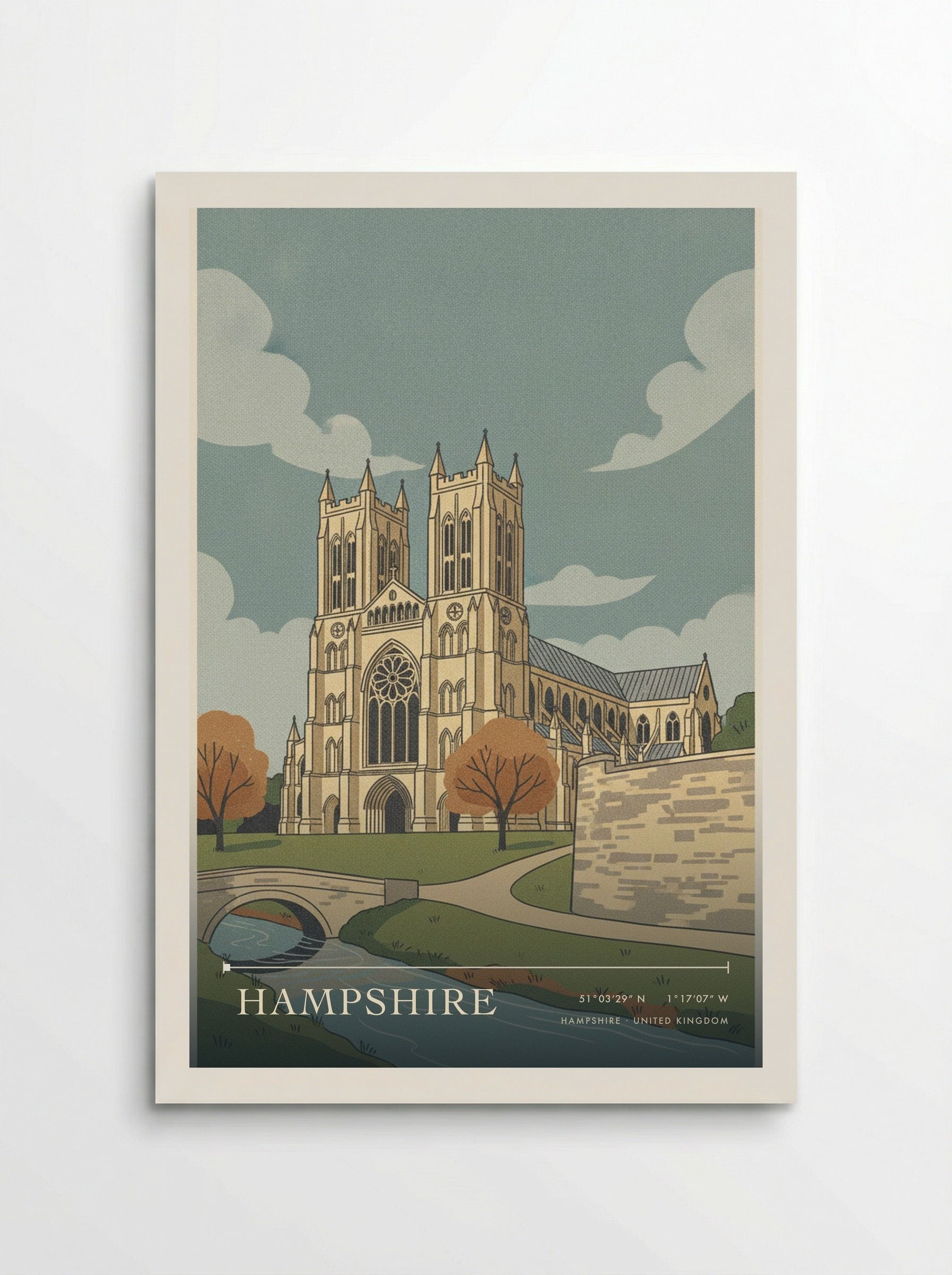 Hampshire United Kingdom Travel Poster - Poster