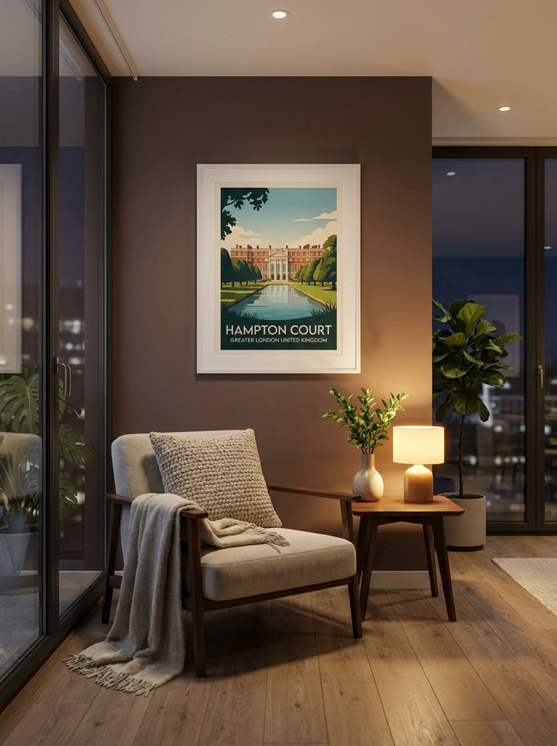 Hampton Court Greater London United Kingdom Travel Poster - Lifestyle