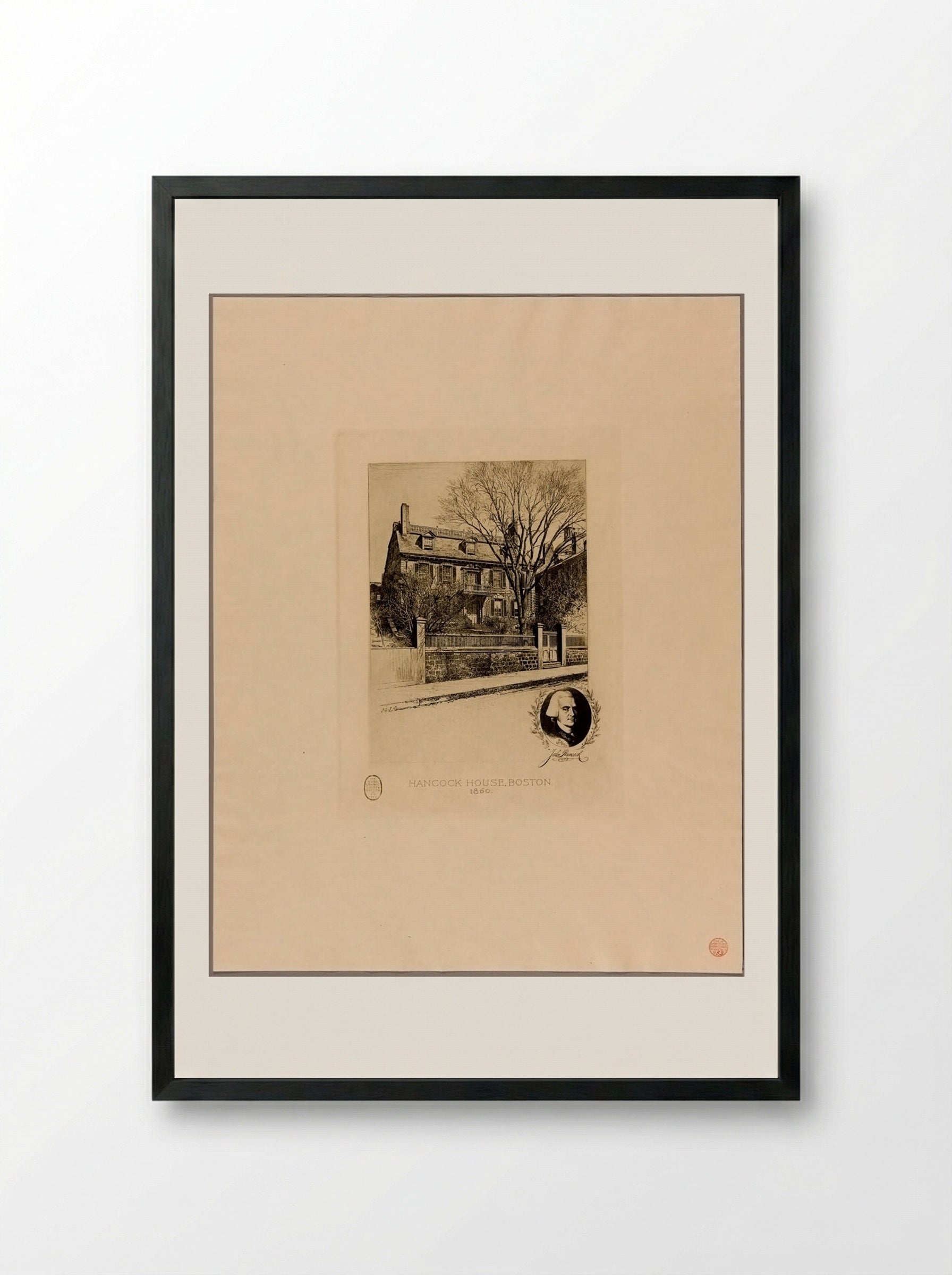 Hancock House, Boston - Sidney L. Smith - Framed Print Black