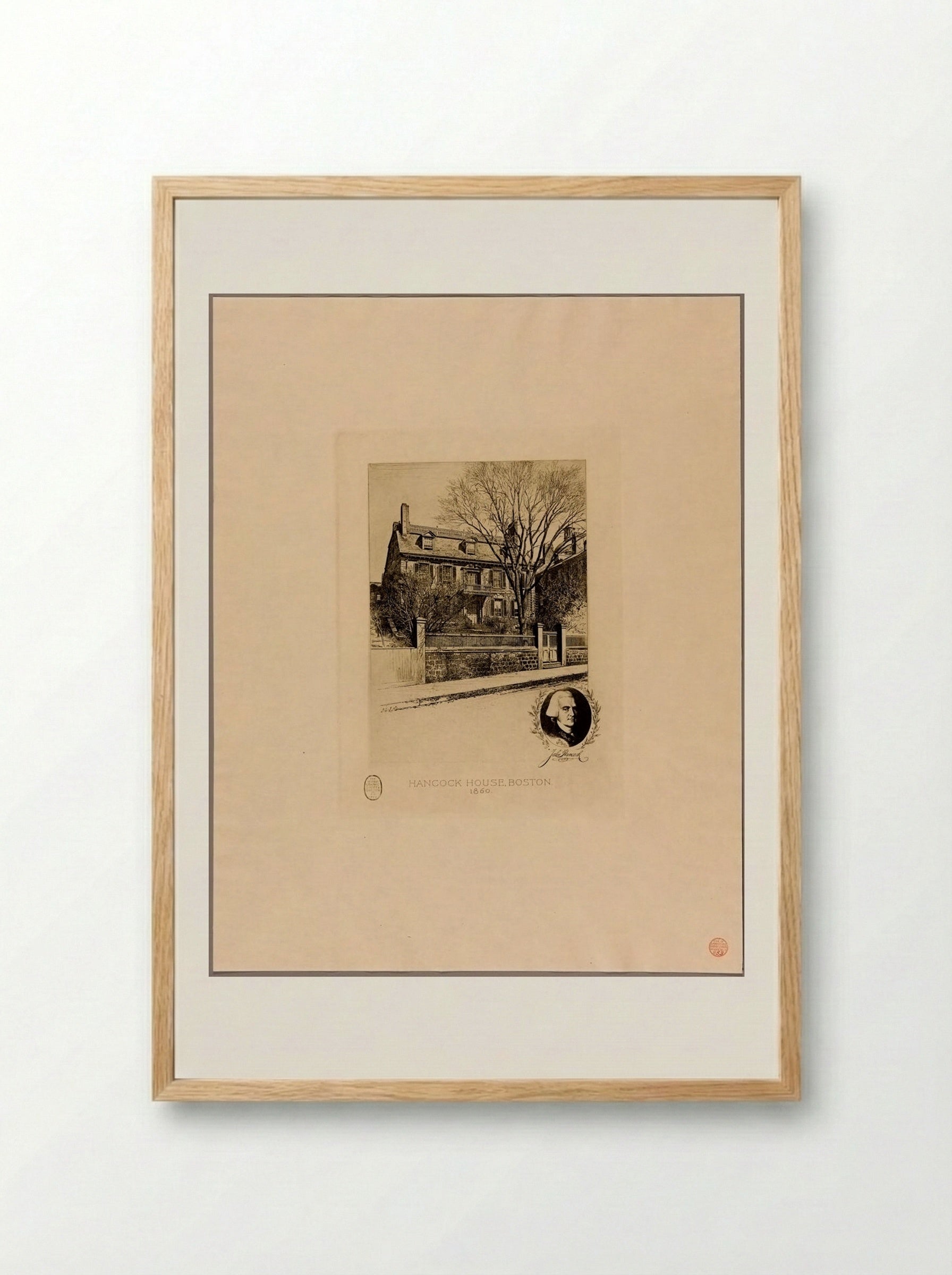 Hancock House, Boston - Sidney L. Smith - Framed Print Wood